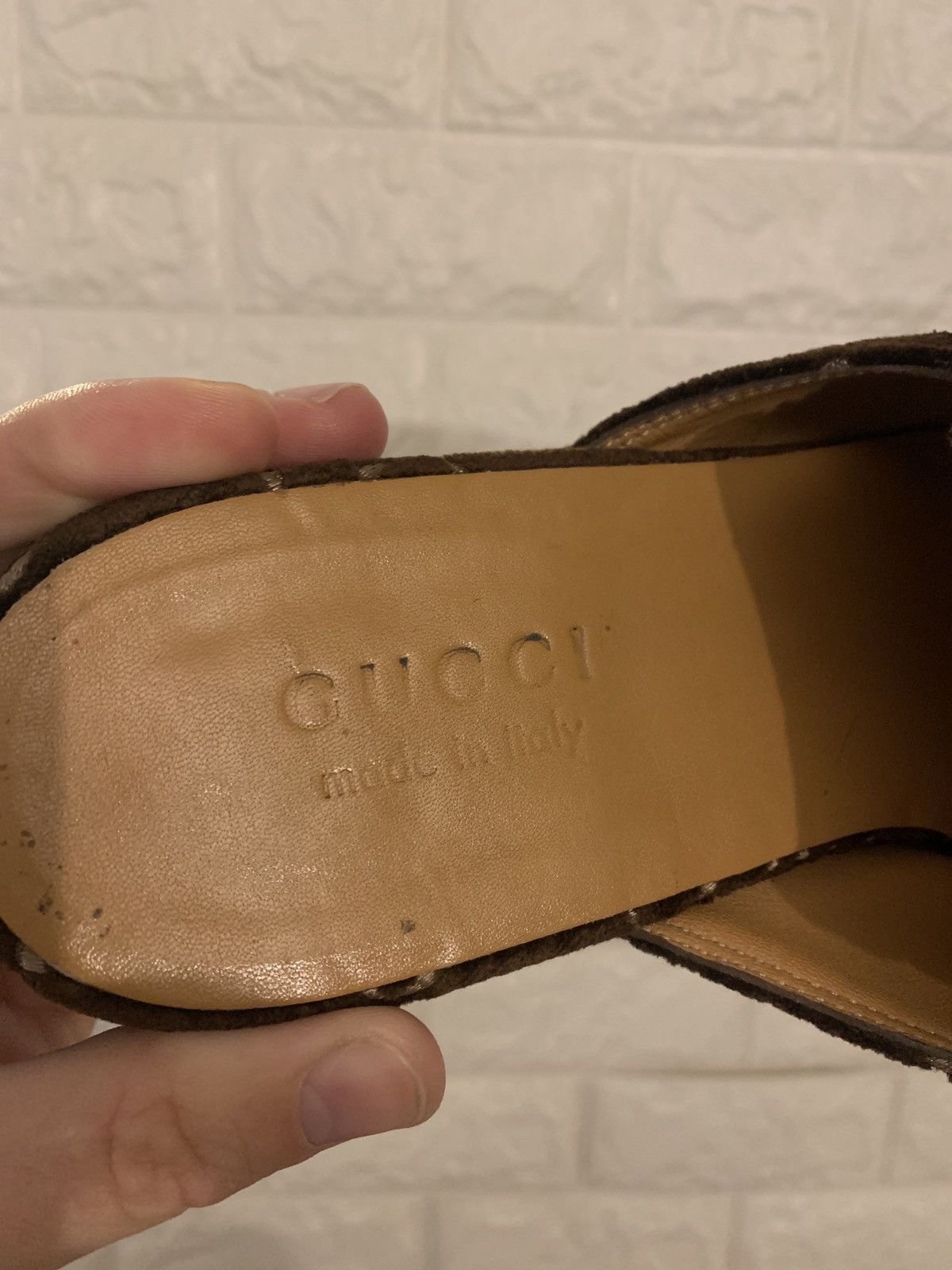 Gucci Velvet Chocolate GG slippers Size US 9.5 / EU 42-43 - 6 Thumbnail