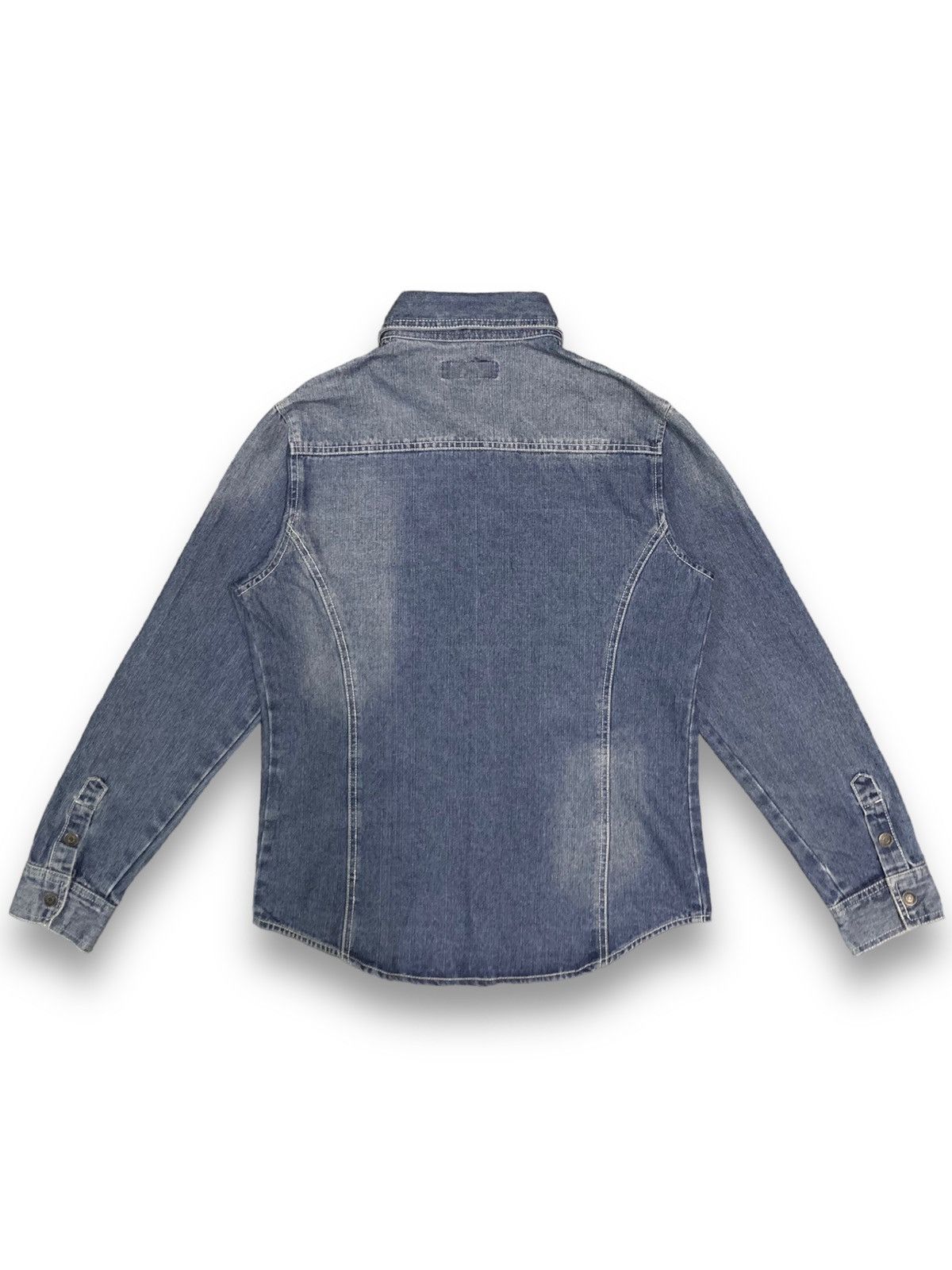 In The Attic In The Attic Button Up Distressed Punk Style Denim Shirt Size US S / EU 44-46 / 1 - 2 Thumbnail