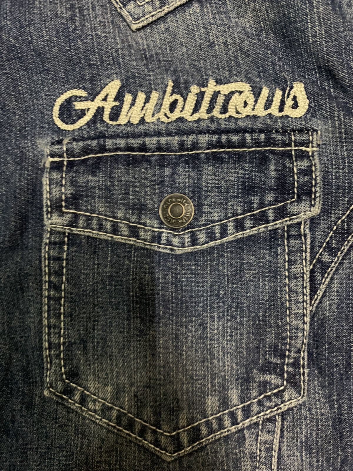 In The Attic In The Attic Button Up Distressed Punk Style Denim Shirt Size US S / EU 44-46 / 1 - 7 Thumbnail