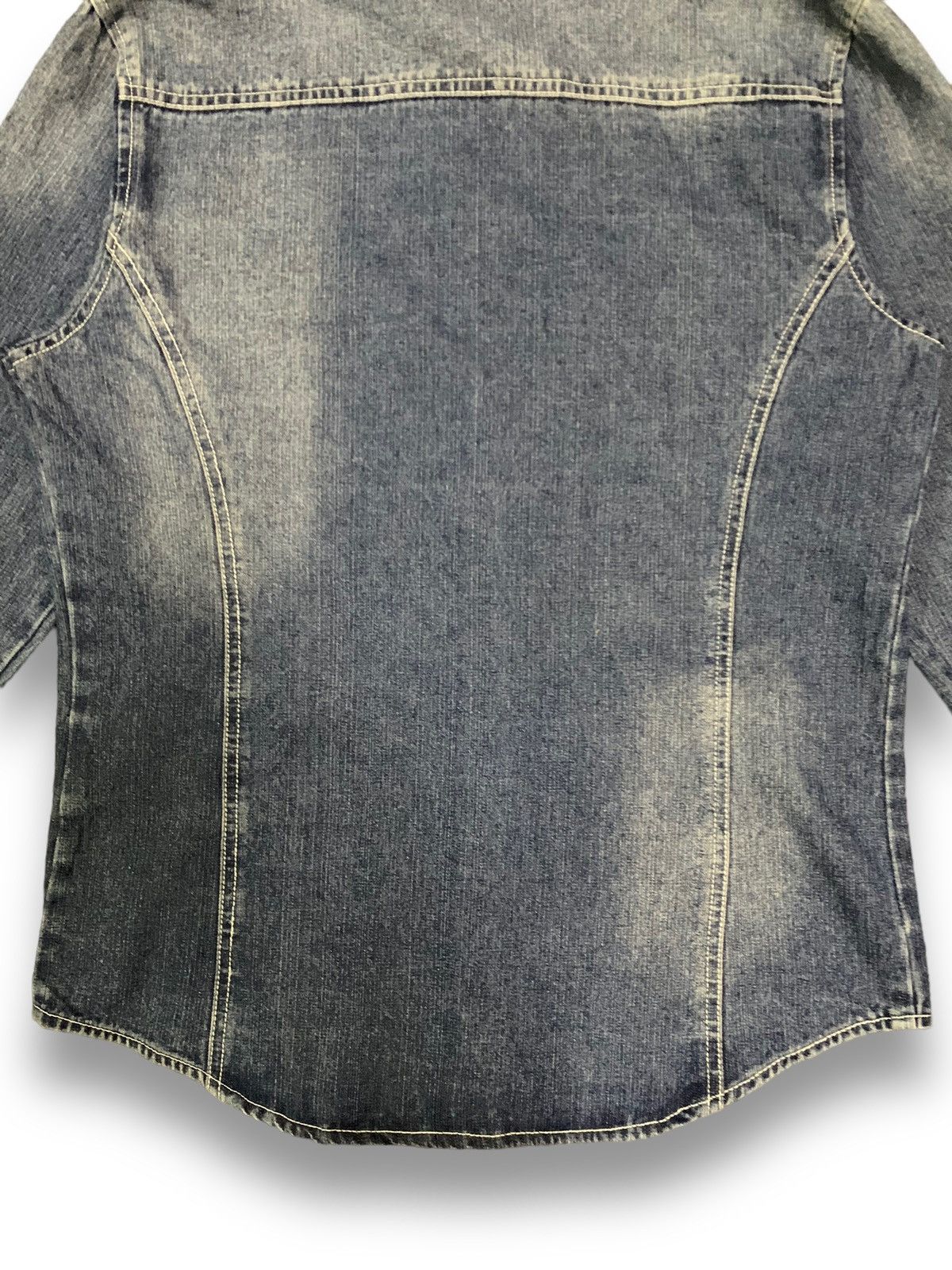 In The Attic In The Attic Button Up Distressed Punk Style Denim Shirt Size US S / EU 44-46 / 1 - 15 Thumbnail