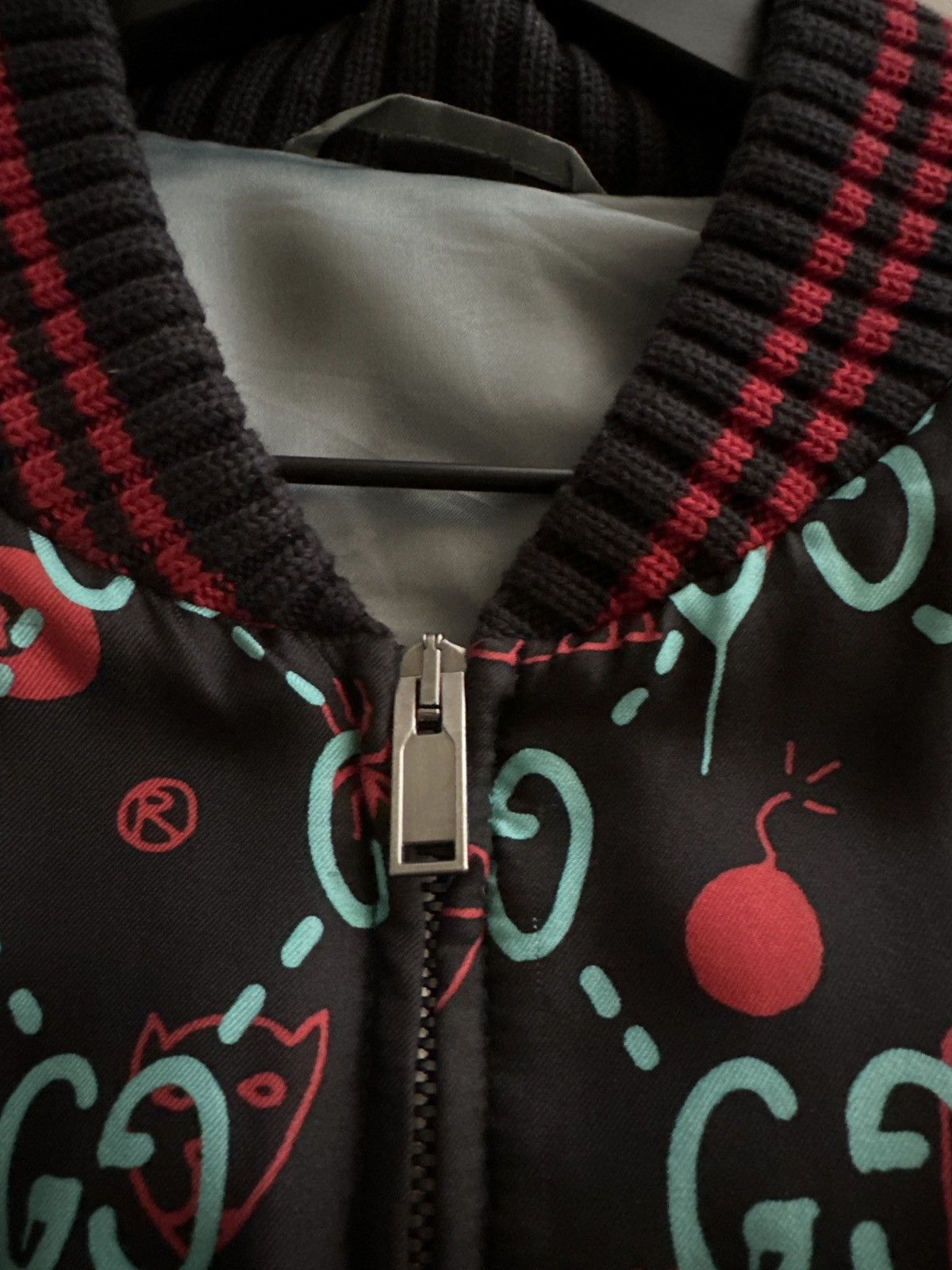 Gucci Gucci Ghost Graffiti Drip Silk Bomber Size US S / EU 44-46 / 1 - 7 Thumbnail