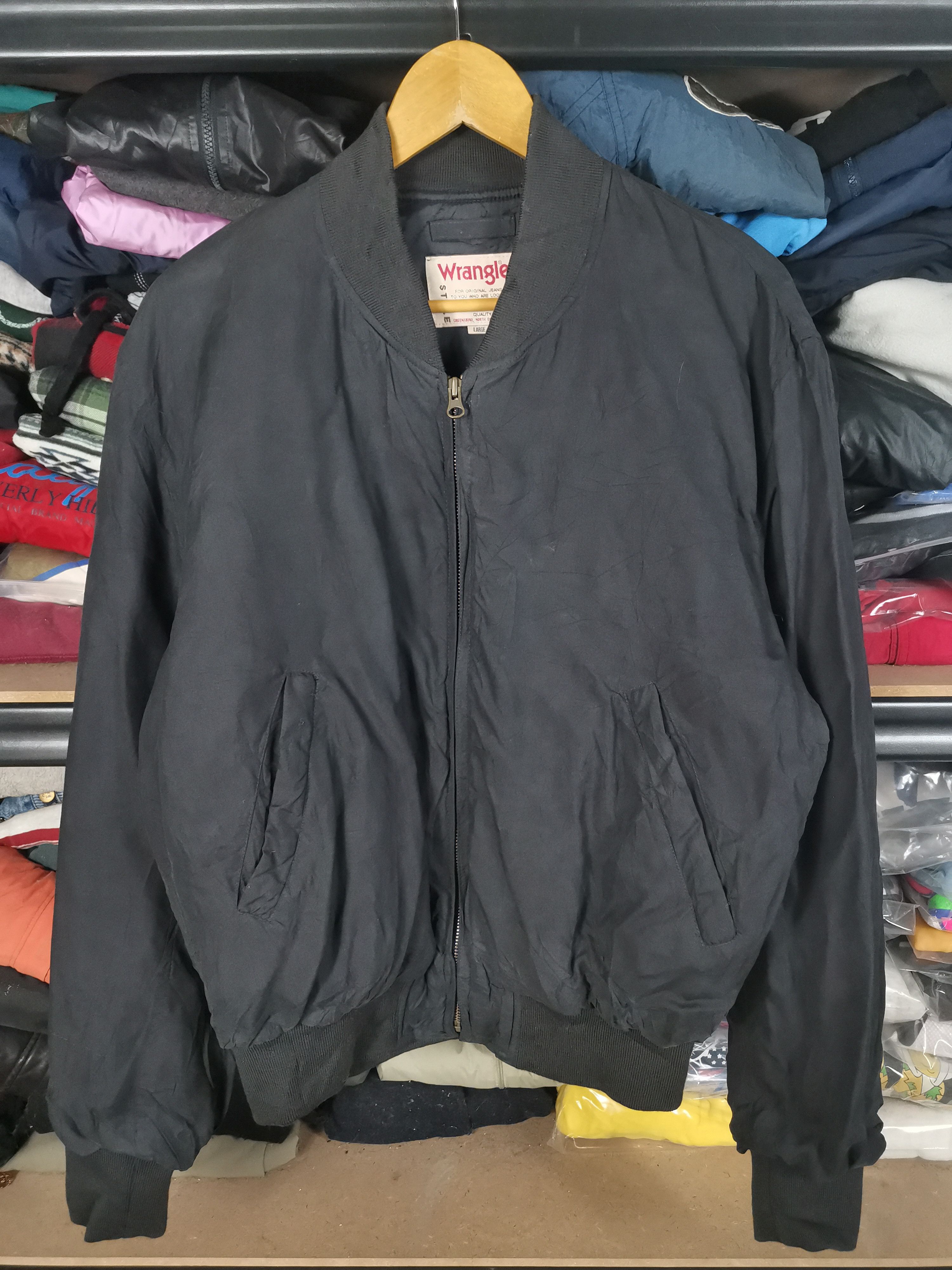 Wrangler Vintage 90s Wrangler Bomber Jacket Size US L / EU 52-54 / 3 - 1 Thumbnail