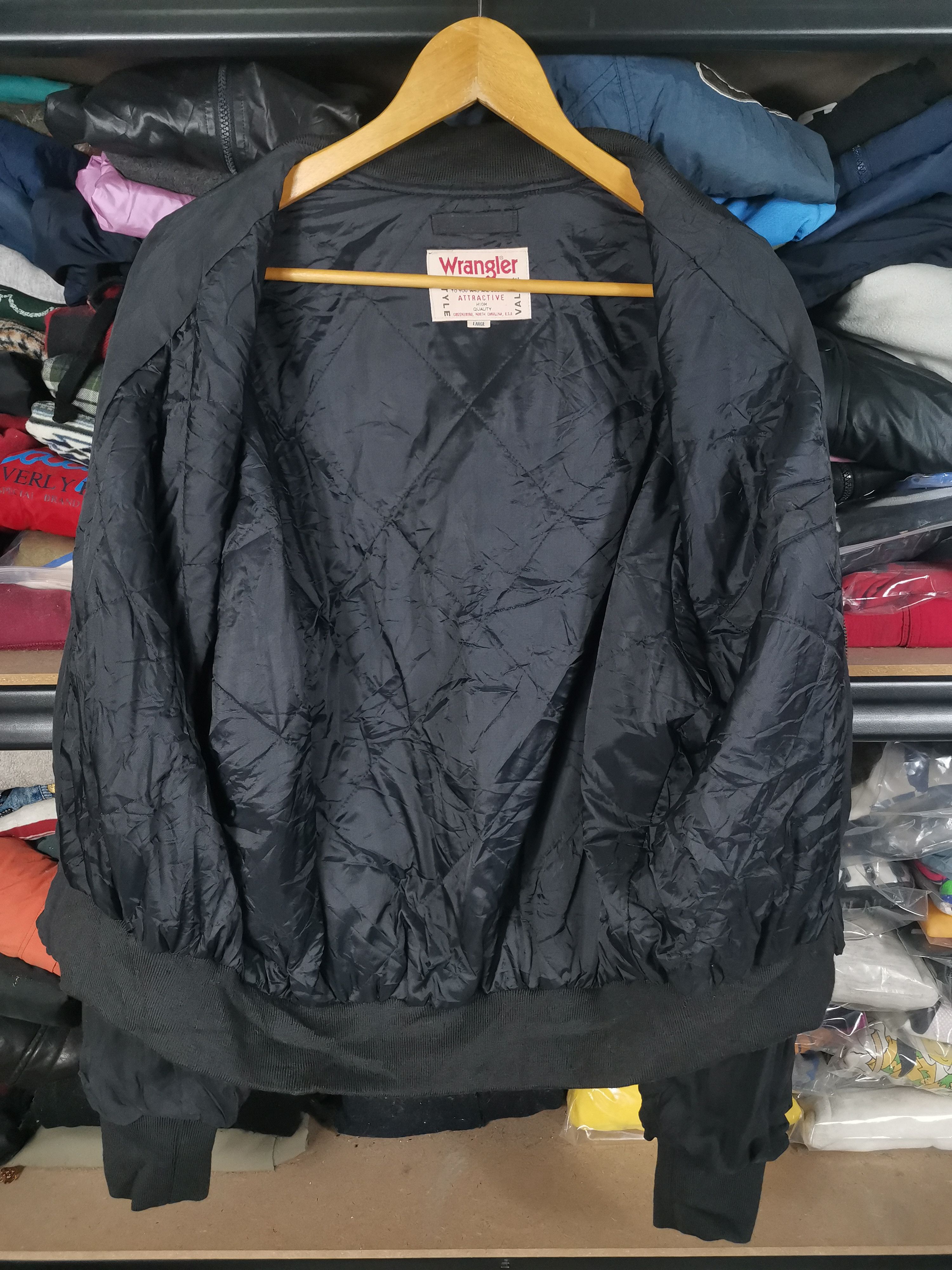 Wrangler Vintage 90s Wrangler Bomber Jacket Size US L / EU 52-54 / 3 - 2 Thumbnail