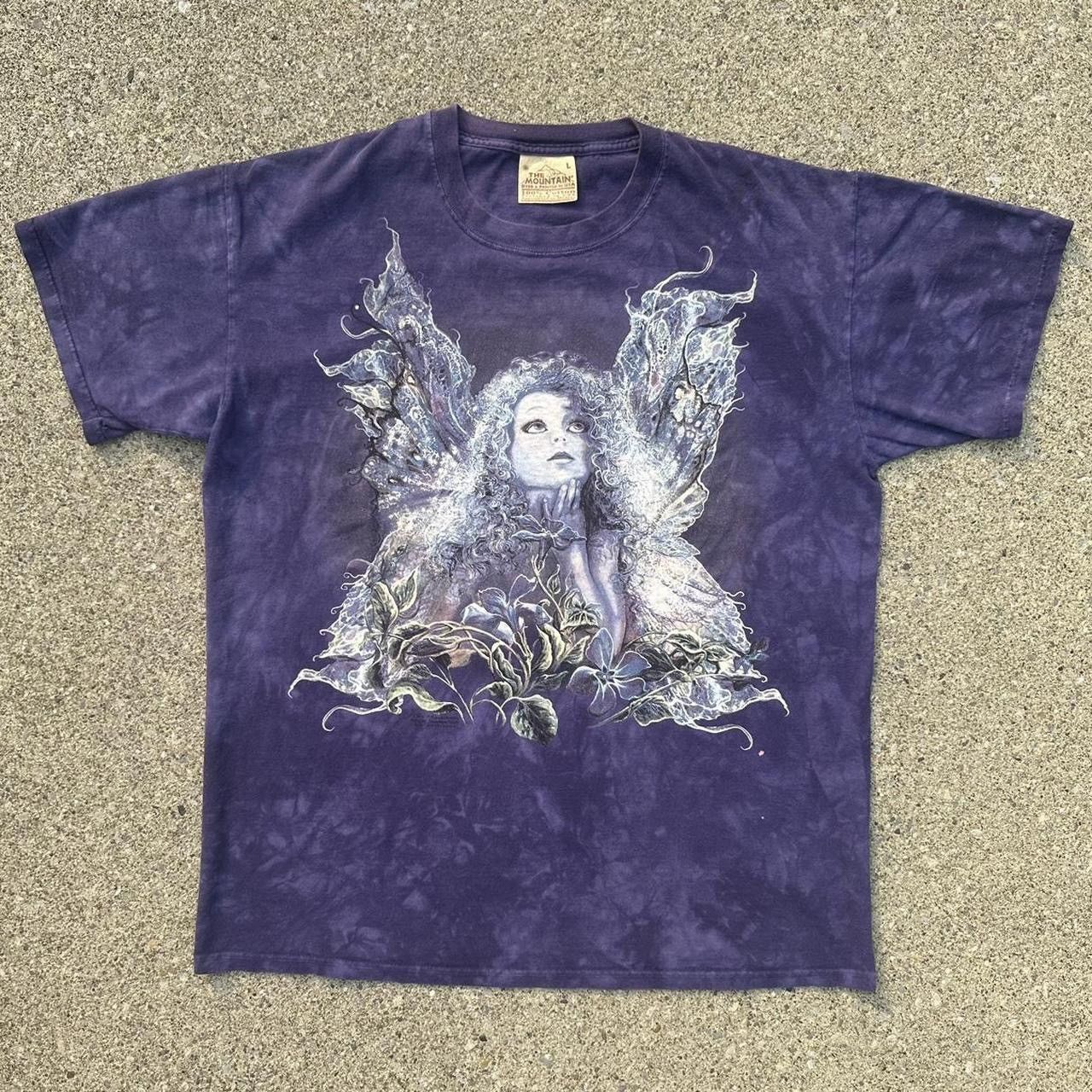 The orders Mountain 2006 Josephine Wall Fairy Lady Girl Tie Dye Purple T-Shirt M