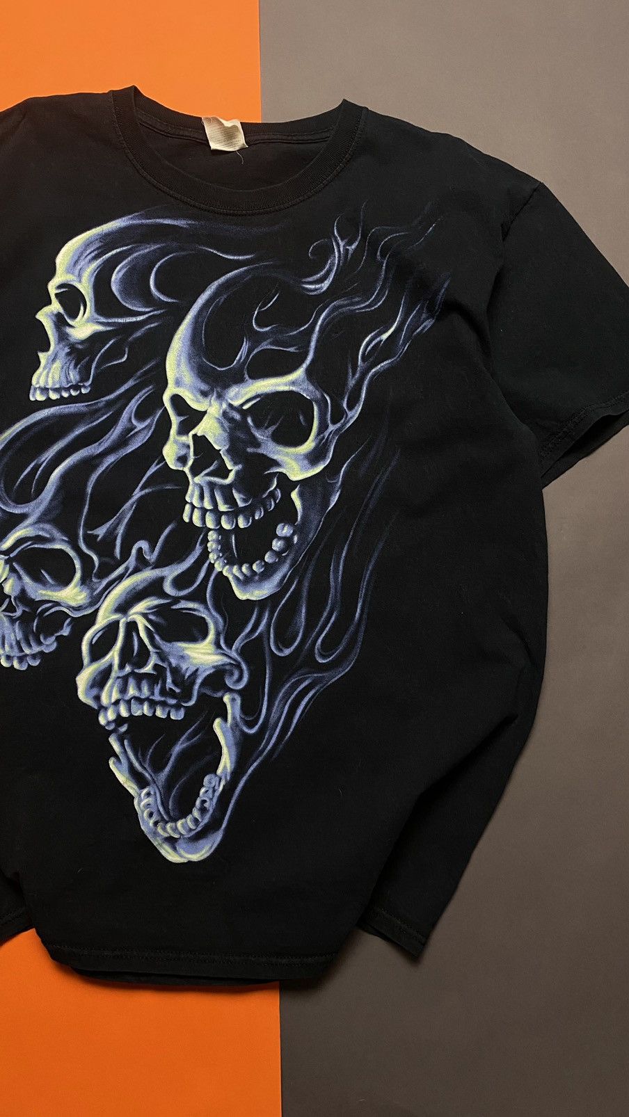 Rap Tees Vintage Skull black Six Mafia t-shirts L Size US L / EU 52-54 / 3 - 4 Thumbnail