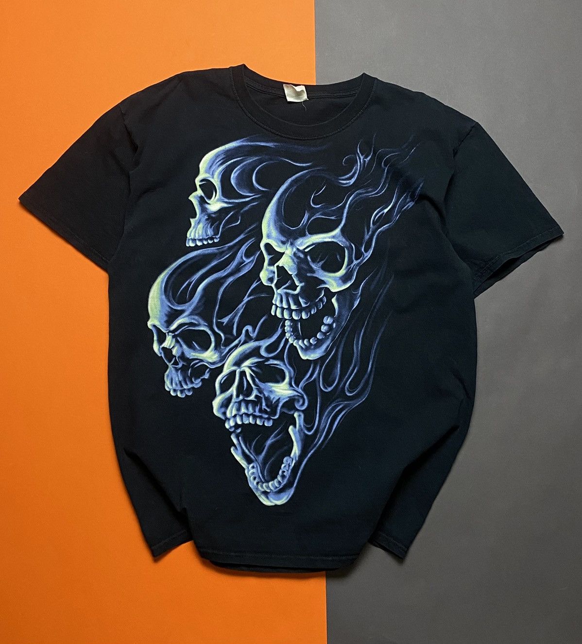 Rap Tees Vintage Skull black Six Mafia t-shirts L Size US L / EU 52-54 / 3 - 1 Thumbnail