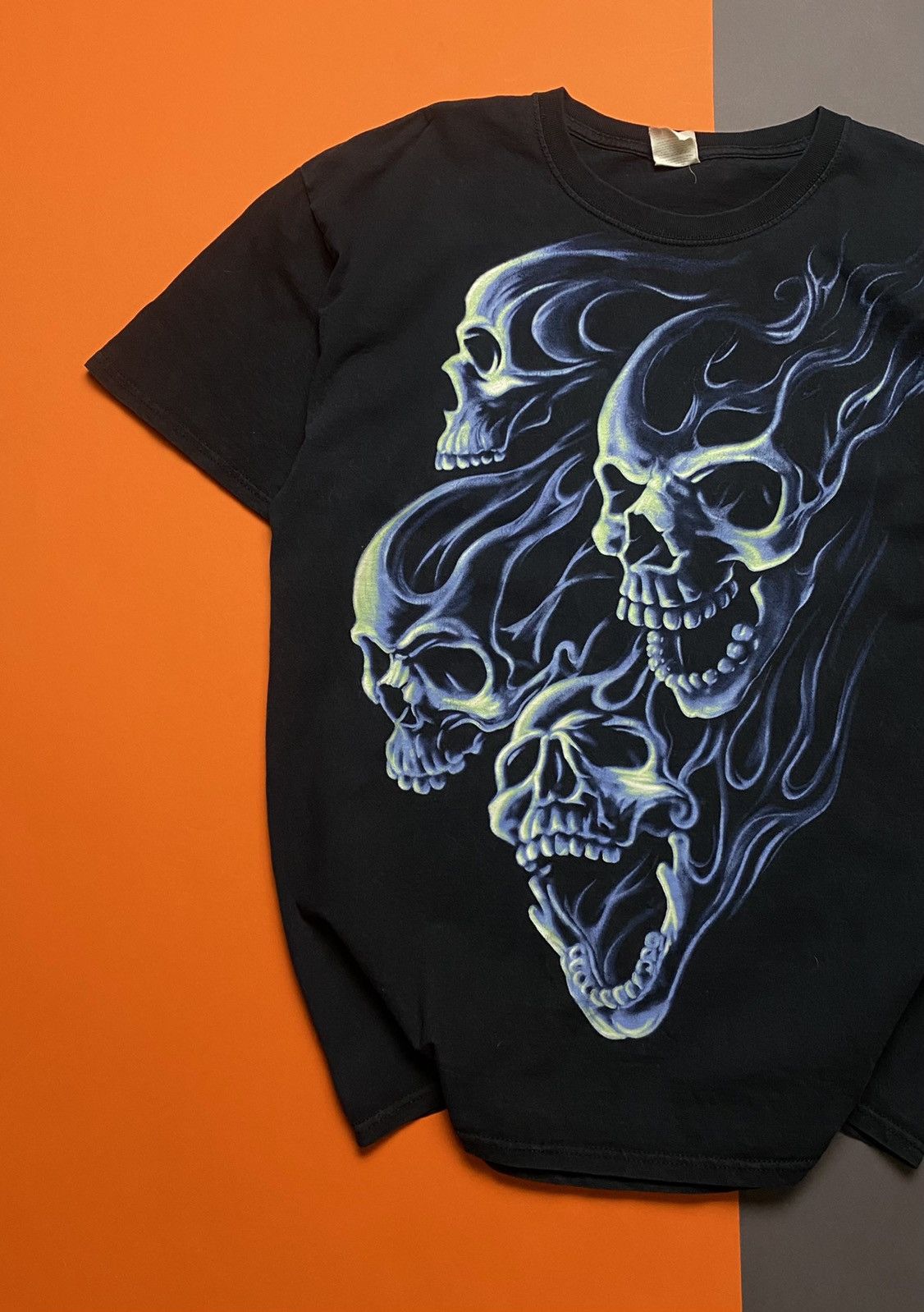 Rap Tees Vintage Skull black Six Mafia t-shirts L Size US L / EU 52-54 / 3 - 3 Thumbnail