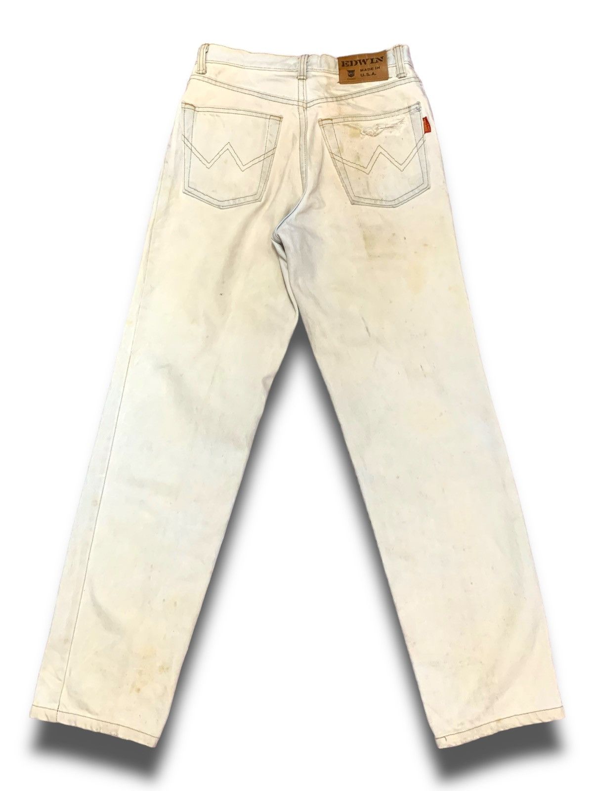 Edwin Vintage Edwin 80s Distressed White Denim Size US 28 / EU 44 - 2 Thumbnail