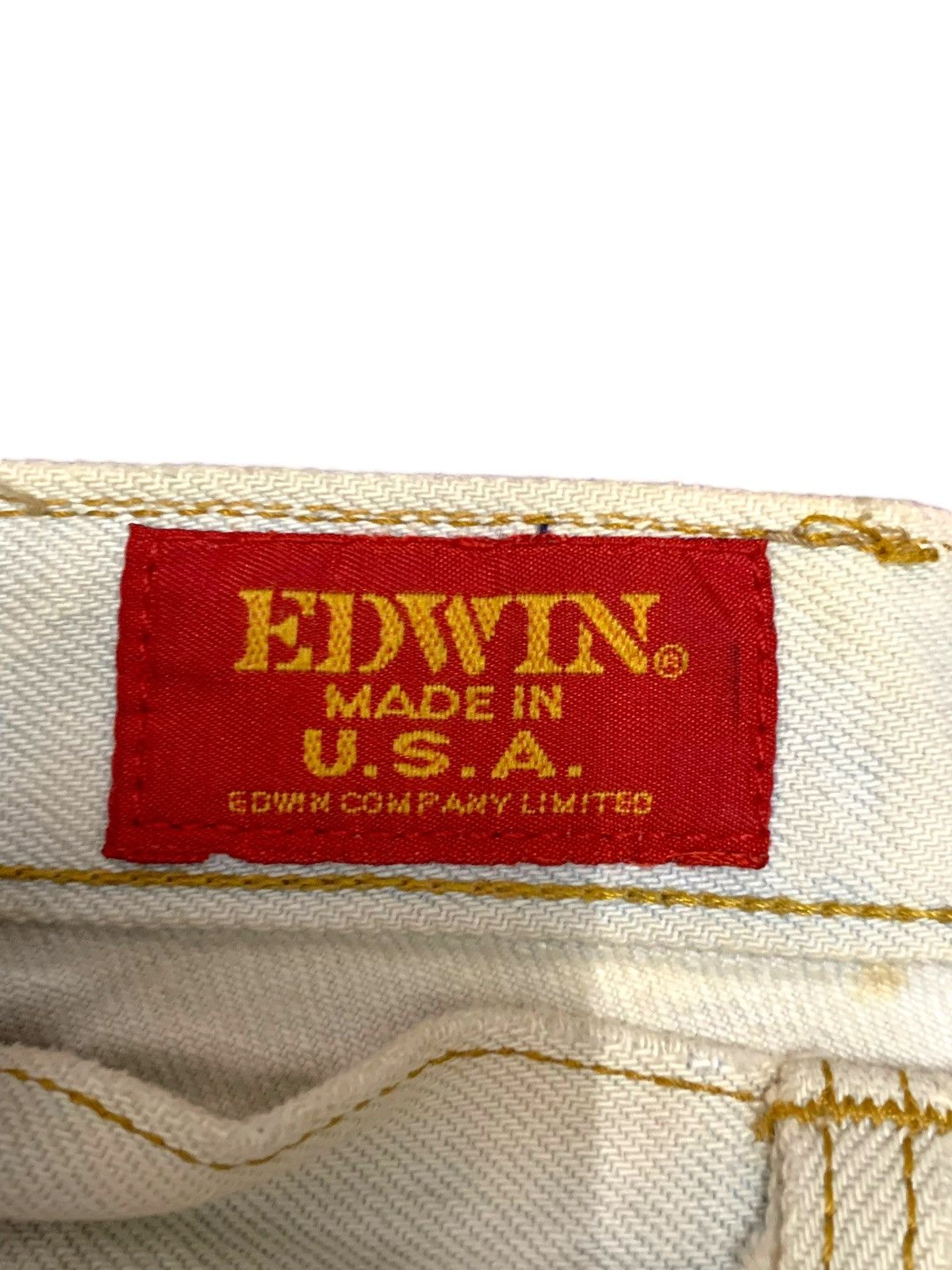 Edwin Vintage Edwin 80s Distressed White Denim Size US 28 / EU 44 - 10 Thumbnail