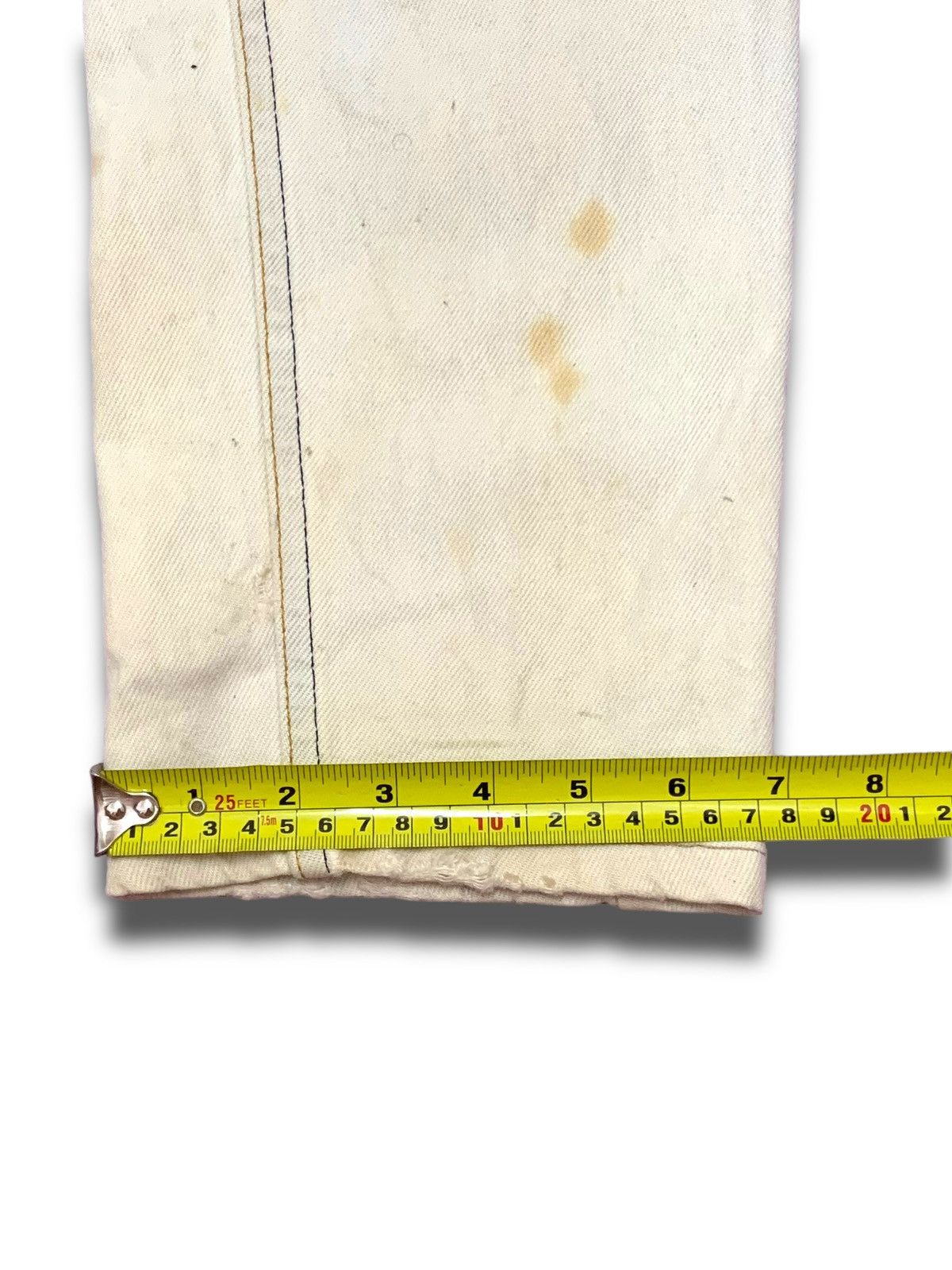 Edwin Vintage Edwin 80s Distressed White Denim Size US 28 / EU 44 - 16 Thumbnail