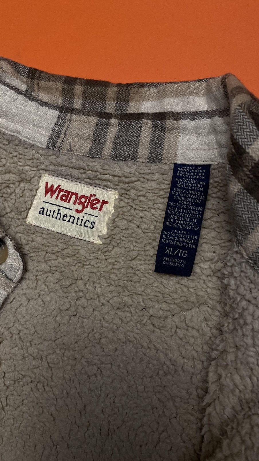 Vintage Vintage Wrangler Brown Flannel Sherpa XL Size US XL / EU 56 / 4 - 6 Thumbnail
