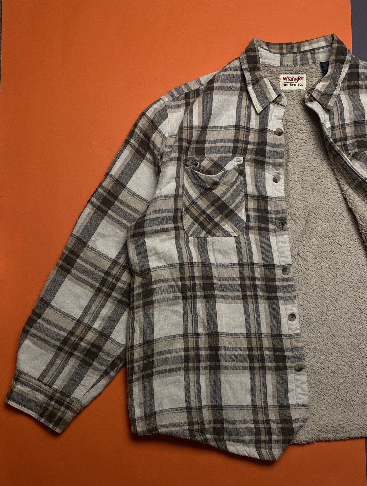 Vintage Vintage Wrangler Brown Flannel Sherpa XL Size US XL / EU 56 / 4 - 3 Thumbnail