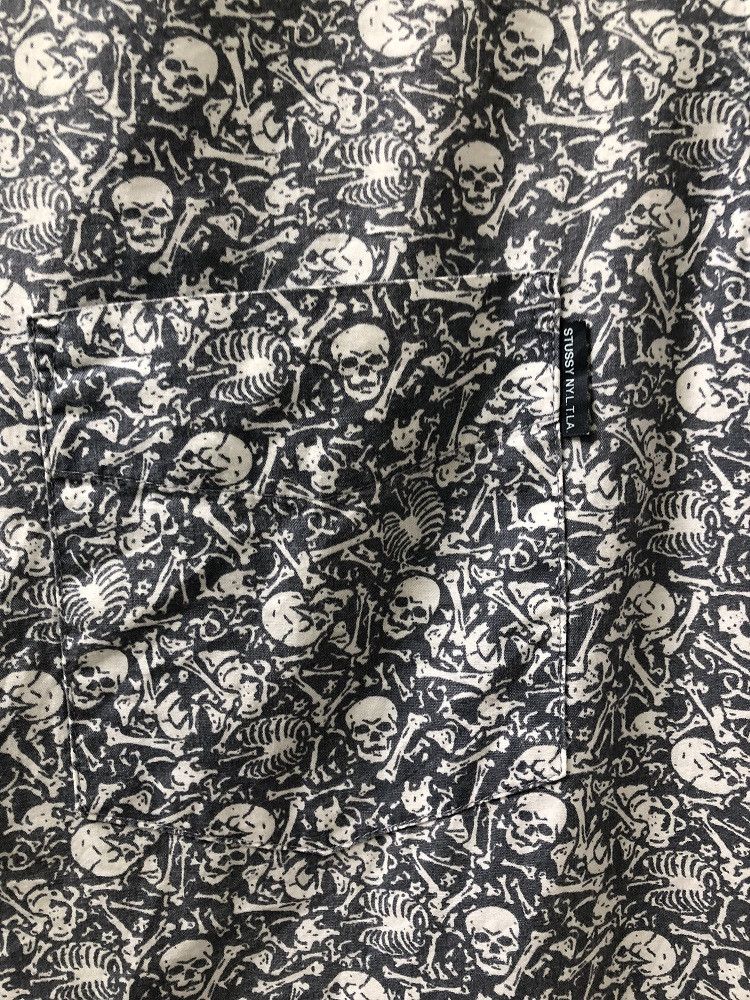 Stussy 👉🔥 Stussy Made in Usa All Printed Skeletons Button Shirt Size US M / EU 48-50 / 2 - 3 Thumbnail