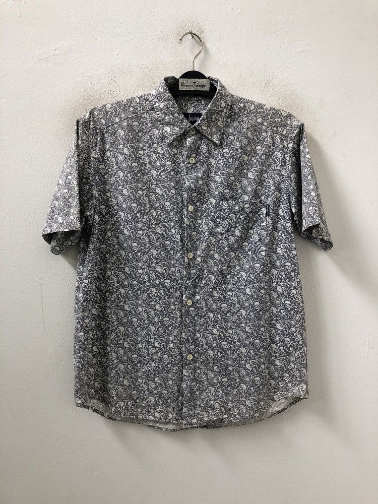 Stussy 👉🔥 Stussy Made in Usa All Printed Skeletons Button Shirt Size US M / EU 48-50 / 2 - 1 Thumbnail