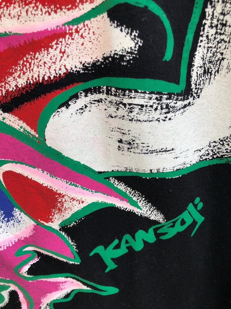 Kansai Yamamoto × Vintage 80s Kansai Yamamoto Kansai International Abstract Art Black Size US M / EU 48-50 / 2 - 4 Thumbnail