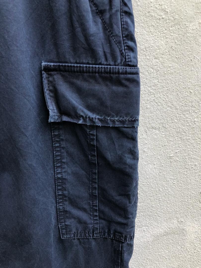 Woolrich Woolen Mills Navy Blue Rips Distressed Cargo Trouser Pant Size US 33 - 7 Thumbnail
