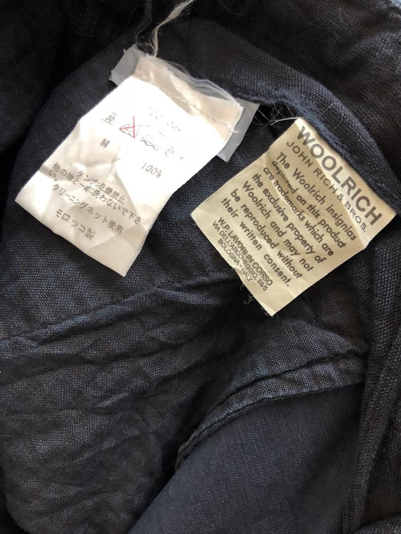 Woolrich Woolen Mills Navy Blue Rips Distressed Cargo Trouser Pant Size US 33 - 16 Thumbnail