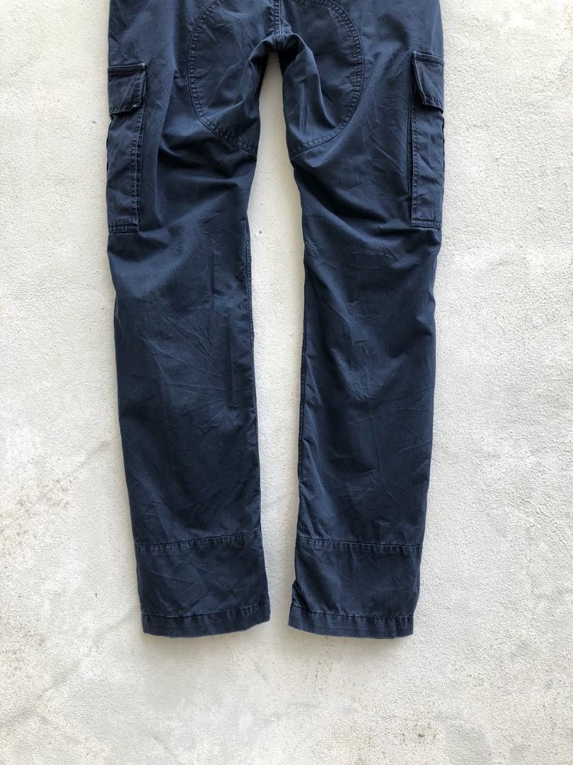 Woolrich Woolen Mills Navy Blue Rips Distressed Cargo Trouser Pant Size US 33 - 11 Thumbnail