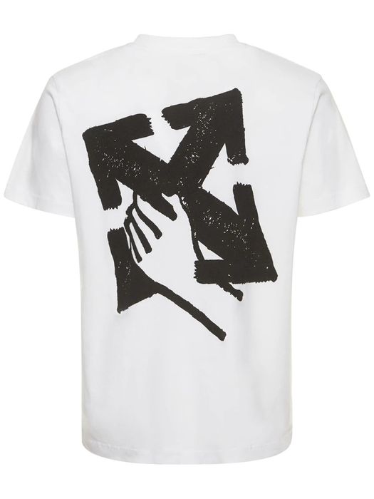 off white arrow hands tee