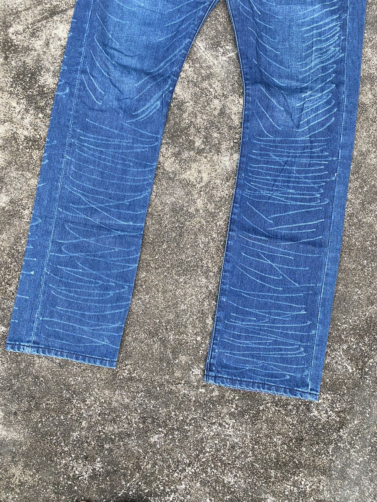 Japanese Brand 💸BINDINGOFFER💸Lad musician scratch white line denim Size US 32 / EU 48 - 3 Thumbnail