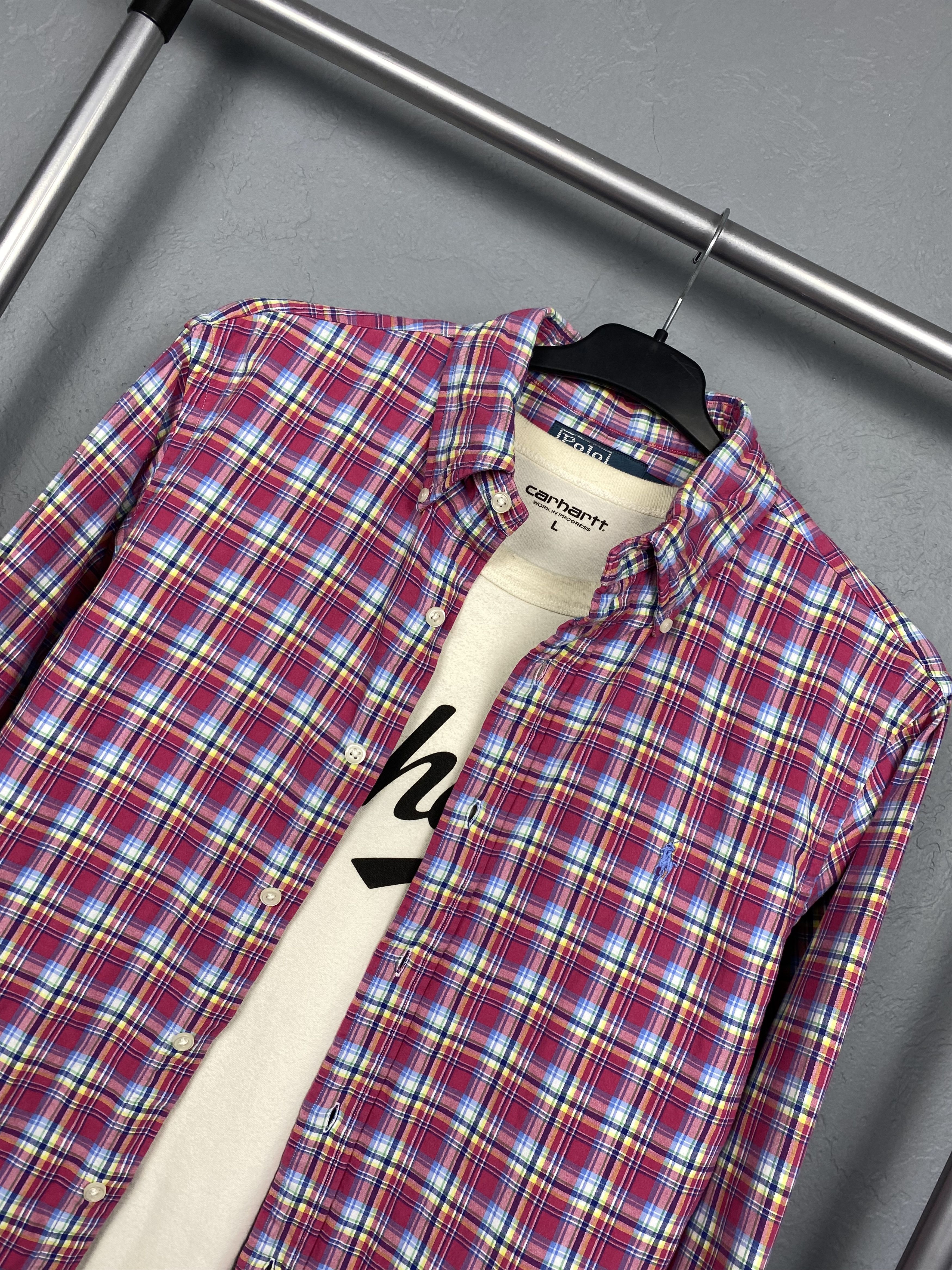 Polo Ralph Lauren Polo Ralph Lauren Vintage Mens Long Sleeve Plaid Shirt Size US M / EU 48-50 / 2 - 2 Thumbnail