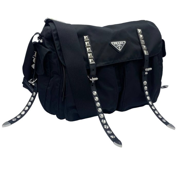 Prada Prada messenger bag Rockstar with rivets black & studs Grailed