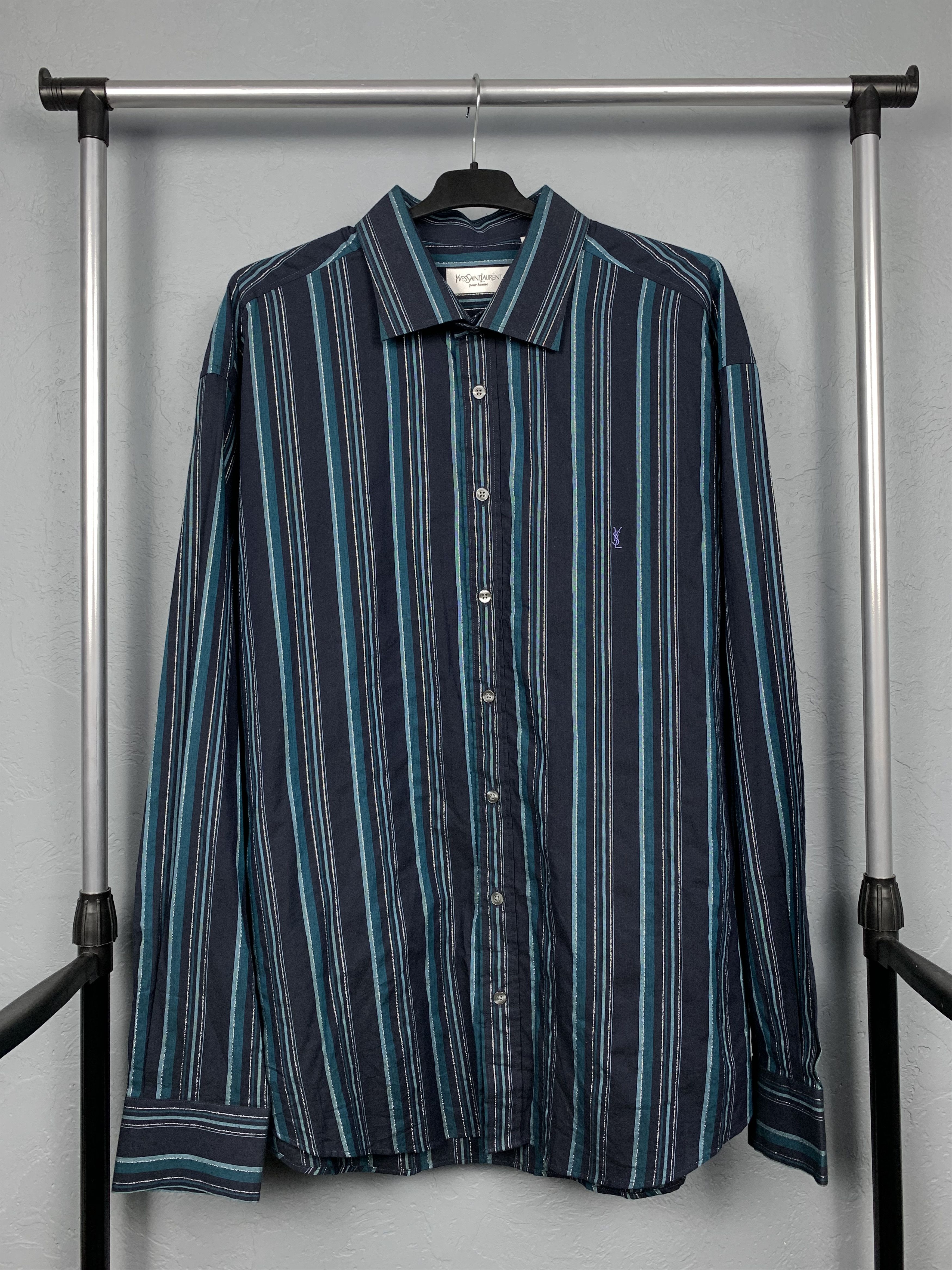 Yves Saint Laurent Yves Saint Laurent YSL mens long sleeve shirt Size US XL / EU 56 / 4 - 1 Thumbnail