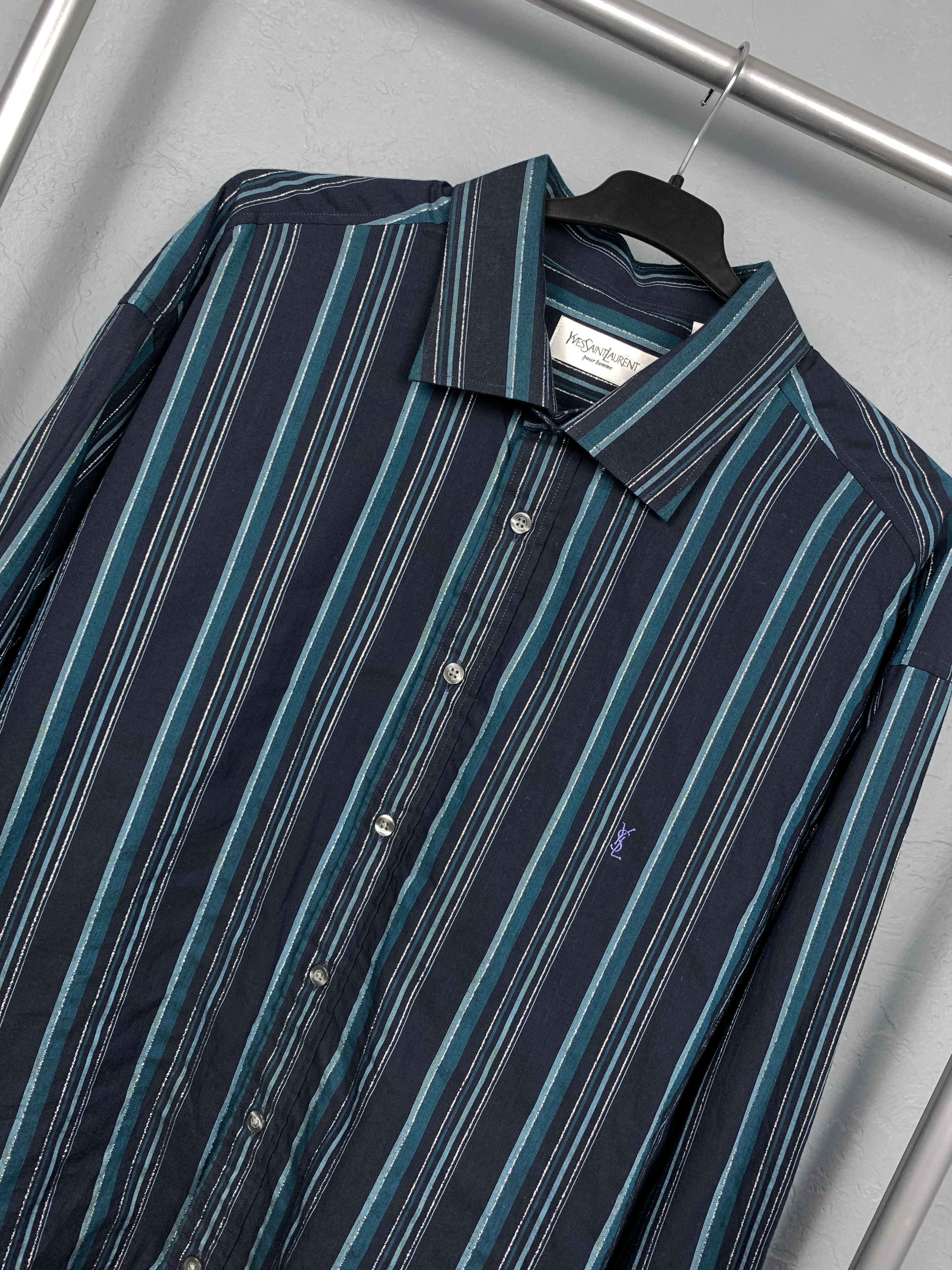 Yves Saint Laurent Yves Saint Laurent YSL mens long sleeve shirt Size US XL / EU 56 / 4 - 2 Thumbnail