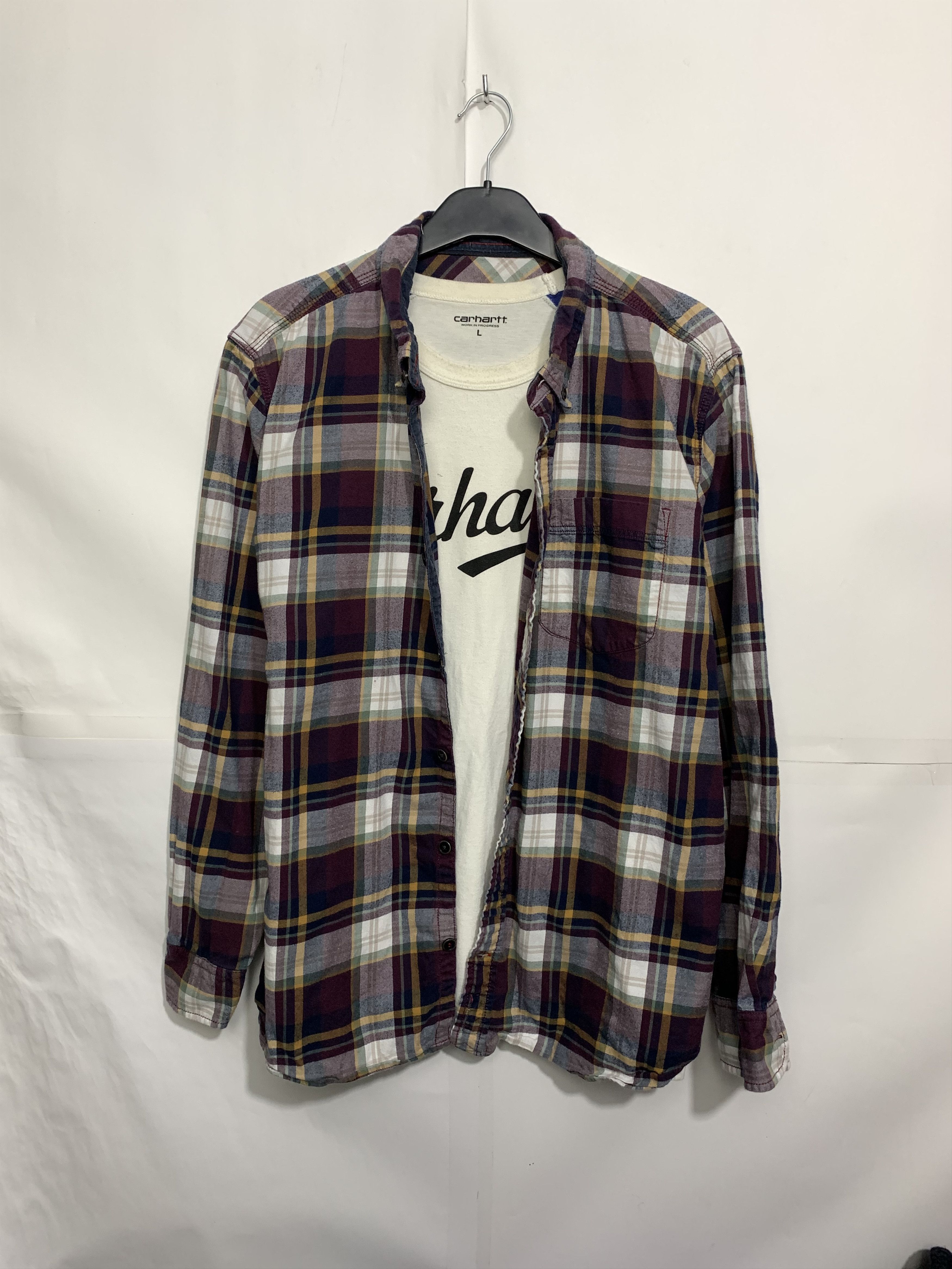 Flannel Vintage Flannel Plaid Shirt Travis style Y2K Size US XL / EU 56 / 4 - 1 Thumbnail