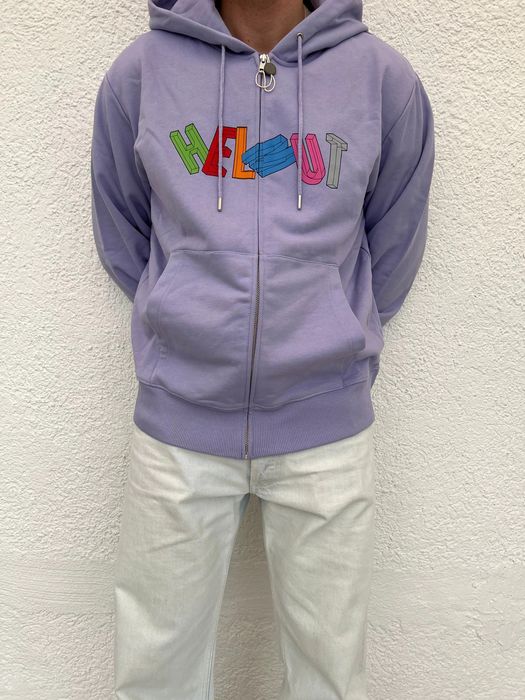 Helmut Lang Helmut Lang Zip Hoodie Purple Grailed