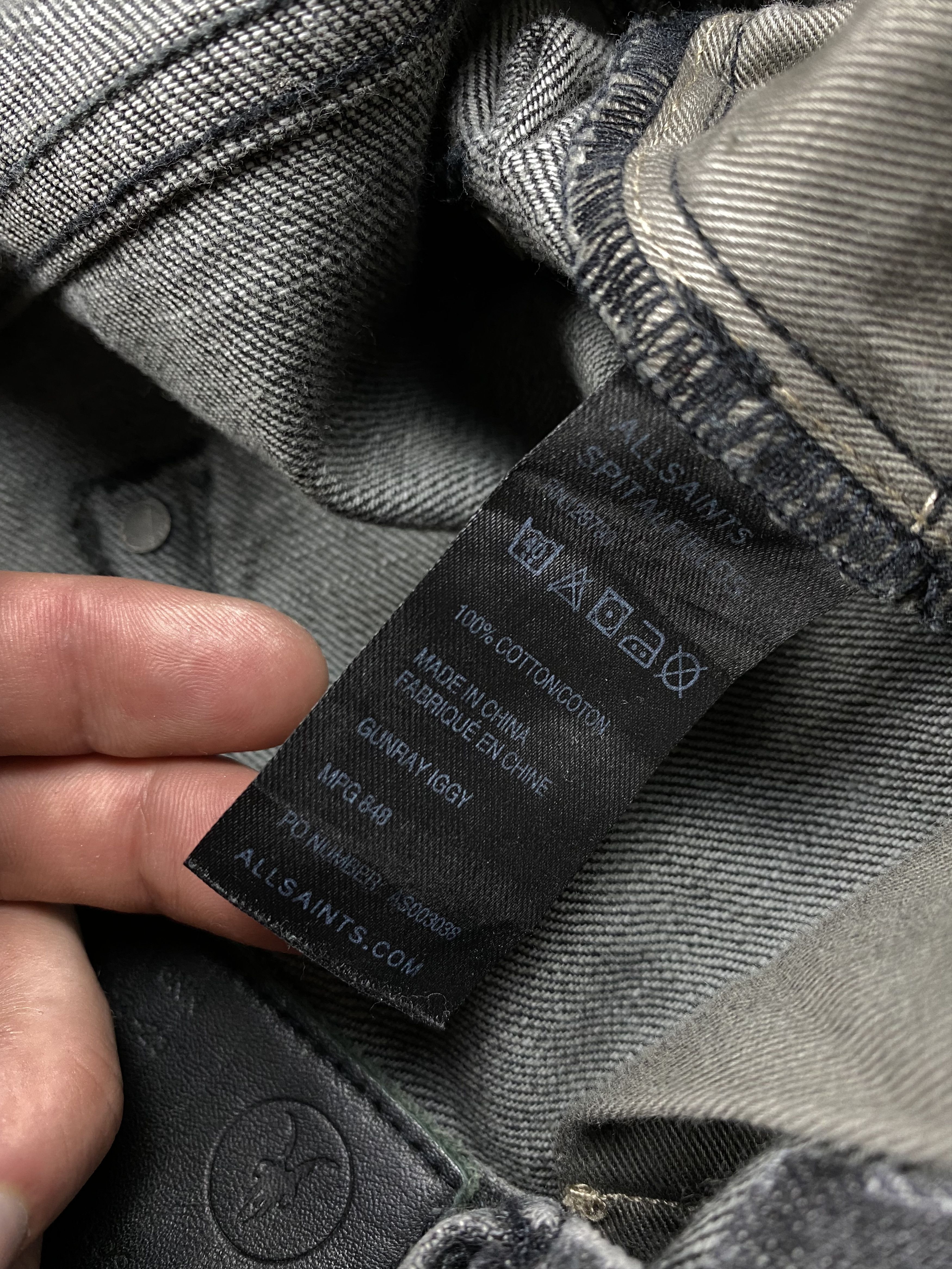 Allsaints Allsaints Grey Denim Pants Jeans Slim Fit Size US 34 / EU 50 - 9 Thumbnail