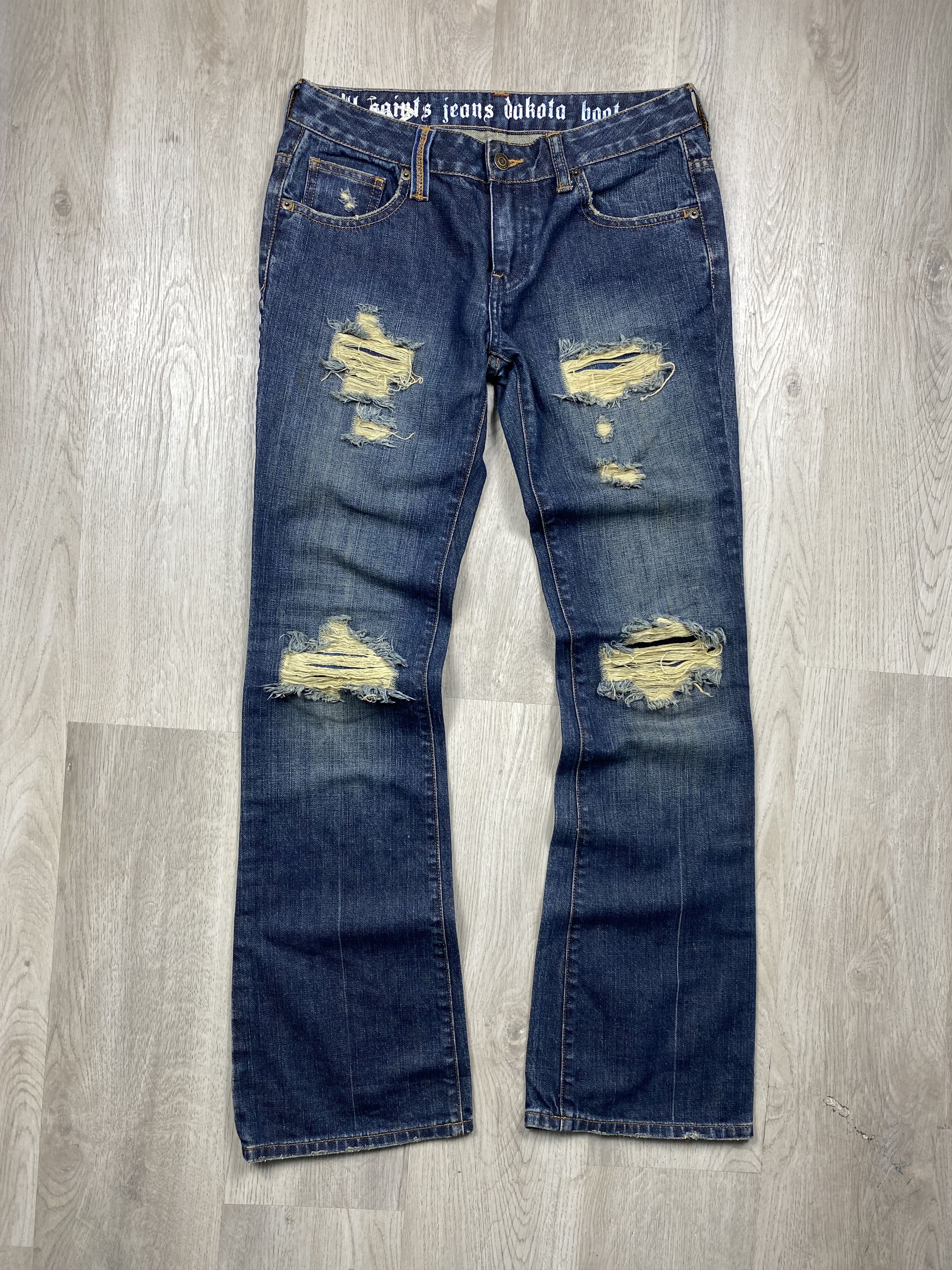 Allsaints Allsaints Vintage Womens Distressed Denim Pants Flared Jeans Size 27" / US 4 / IT 40 - 4 Thumbnail