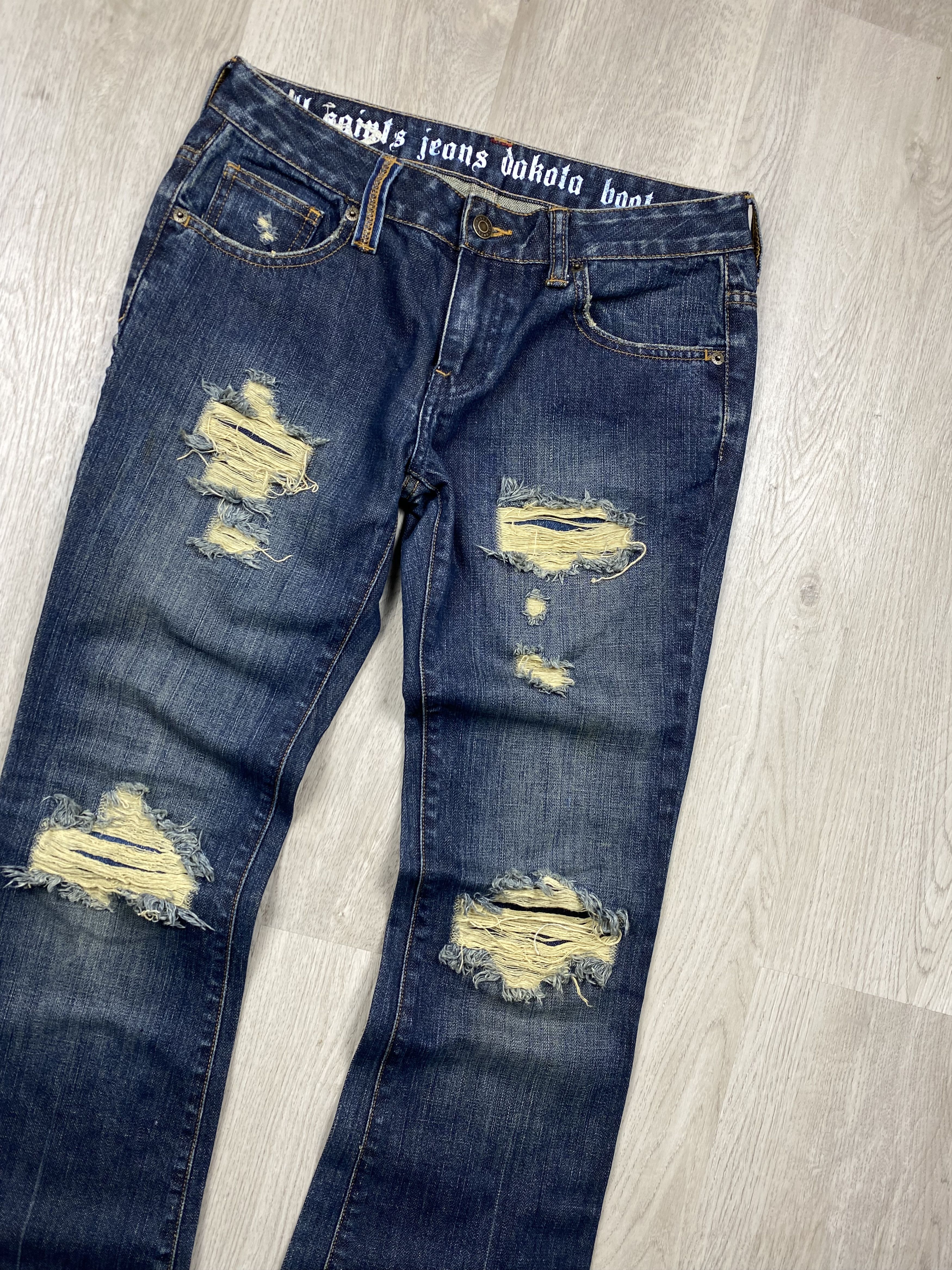 Allsaints Allsaints Vintage Womens Distressed Denim Pants Flared Jeans Size 27" / US 4 / IT 40 - 6 Thumbnail