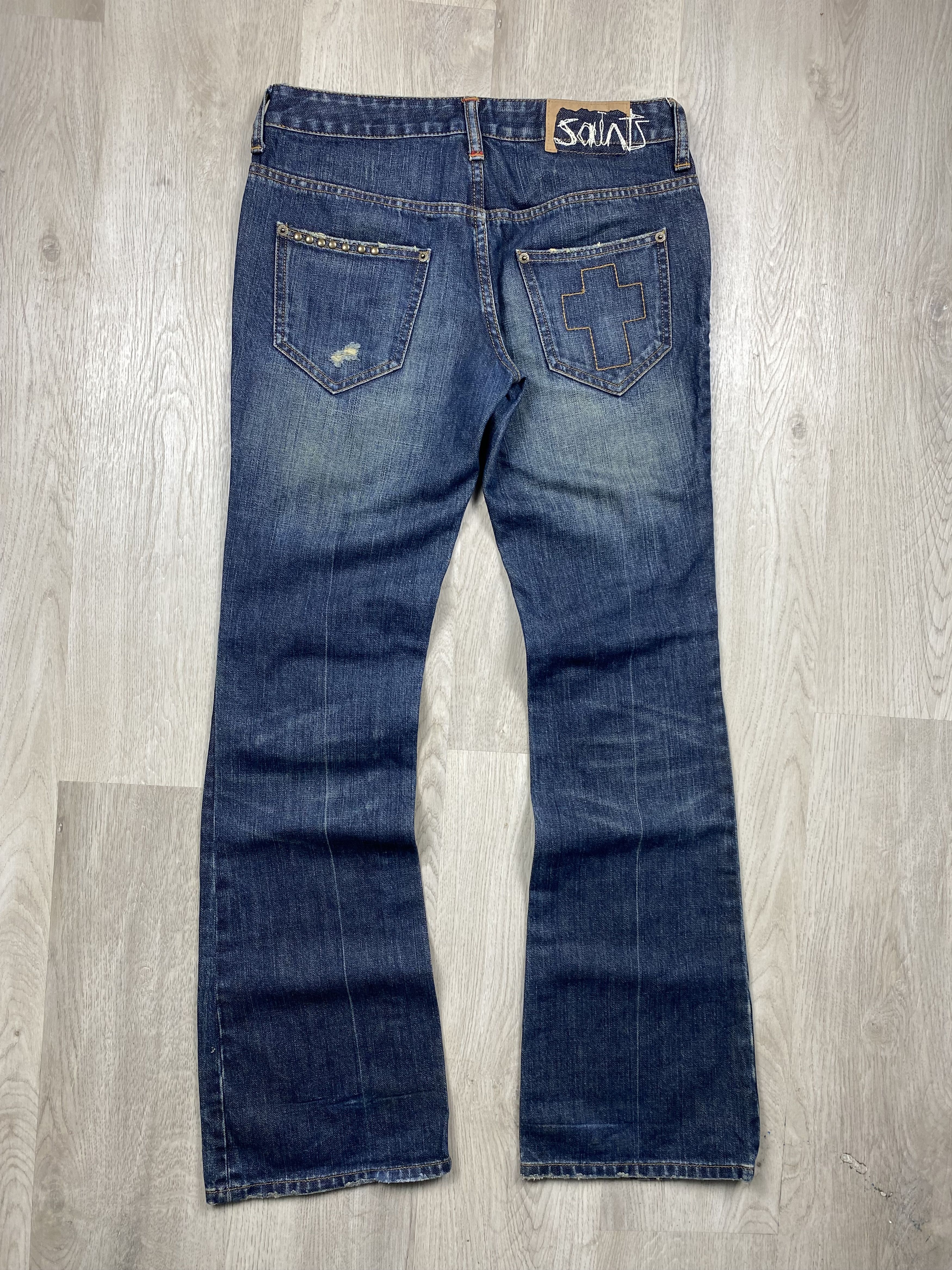 Allsaints Allsaints Vintage Womens Distressed Denim Pants Flared Jeans Size 27" / US 4 / IT 40 - 1 Thumbnail