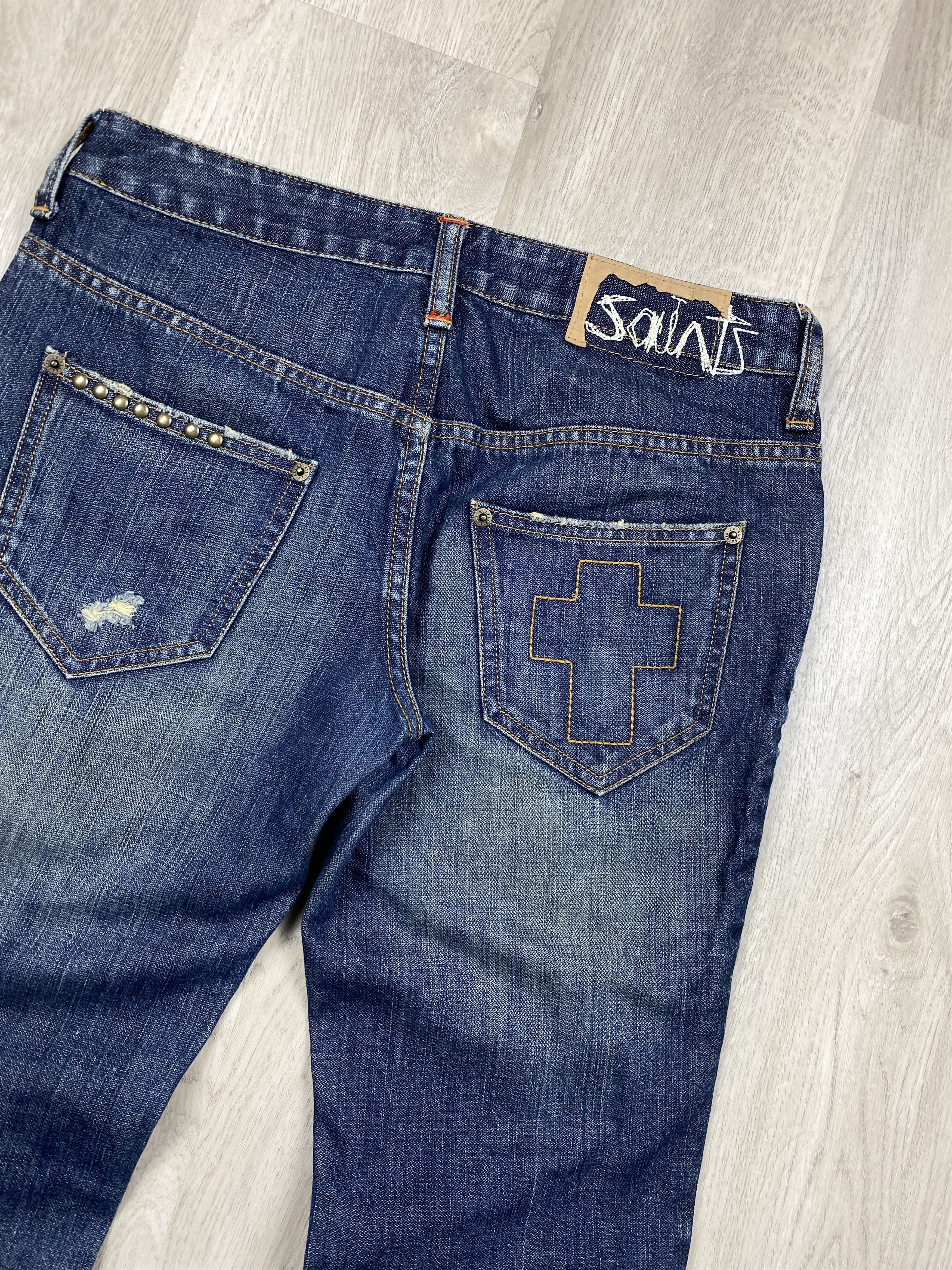 Allsaints Allsaints Vintage Womens Distressed Denim Pants Flared Jeans Size 27" / US 4 / IT 40 - 2 Thumbnail