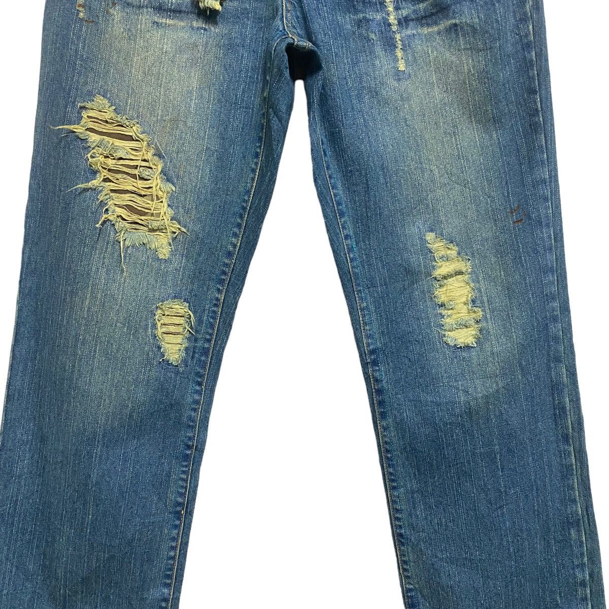 Japanese Brand Japanese Brand Gumu Denim Pierce Studded Ring Jeans Size US 33 - 7 Thumbnail