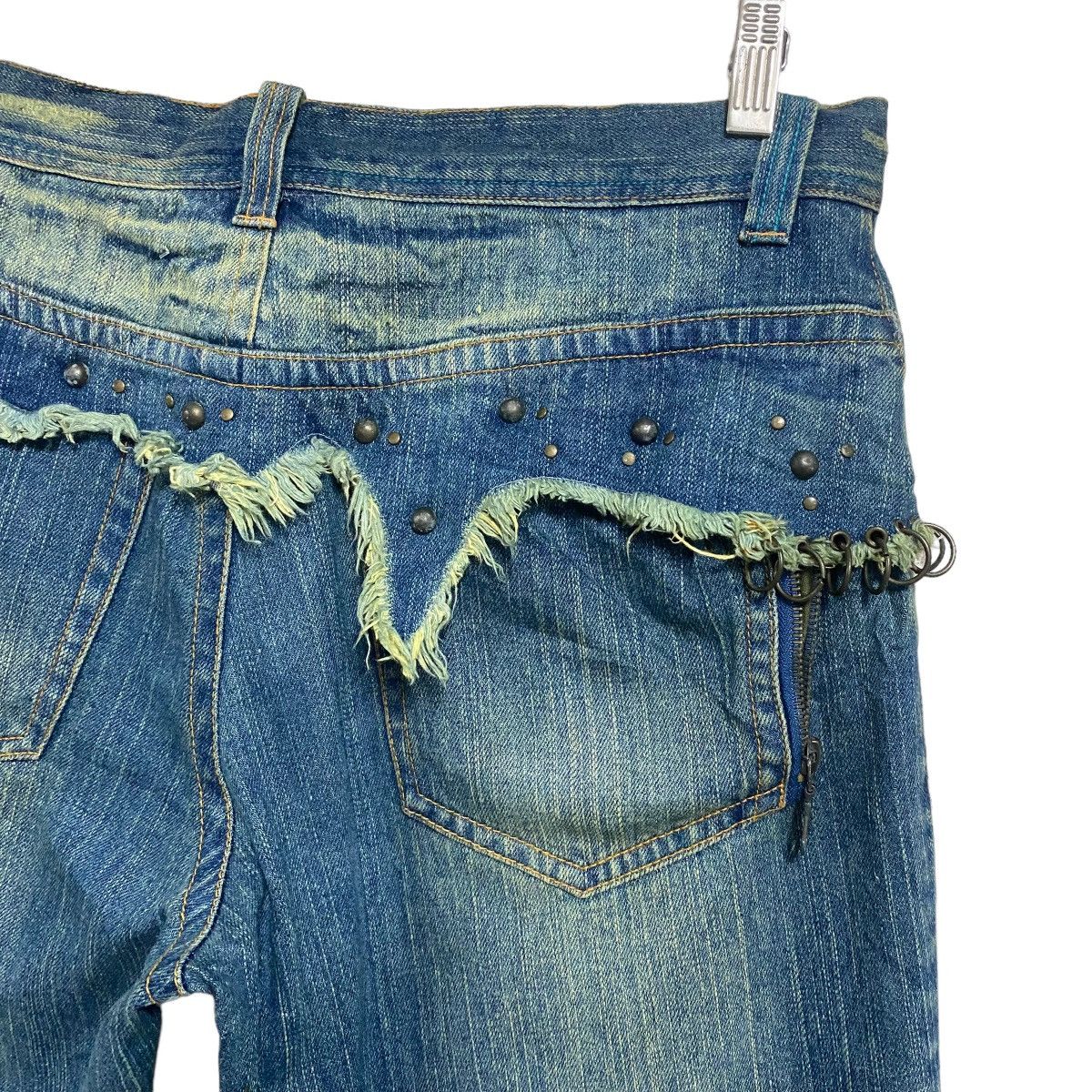 Japanese Brand Japanese Brand Gumu Denim Pierce Studded Ring Jeans Size US 33 - 15 Thumbnail