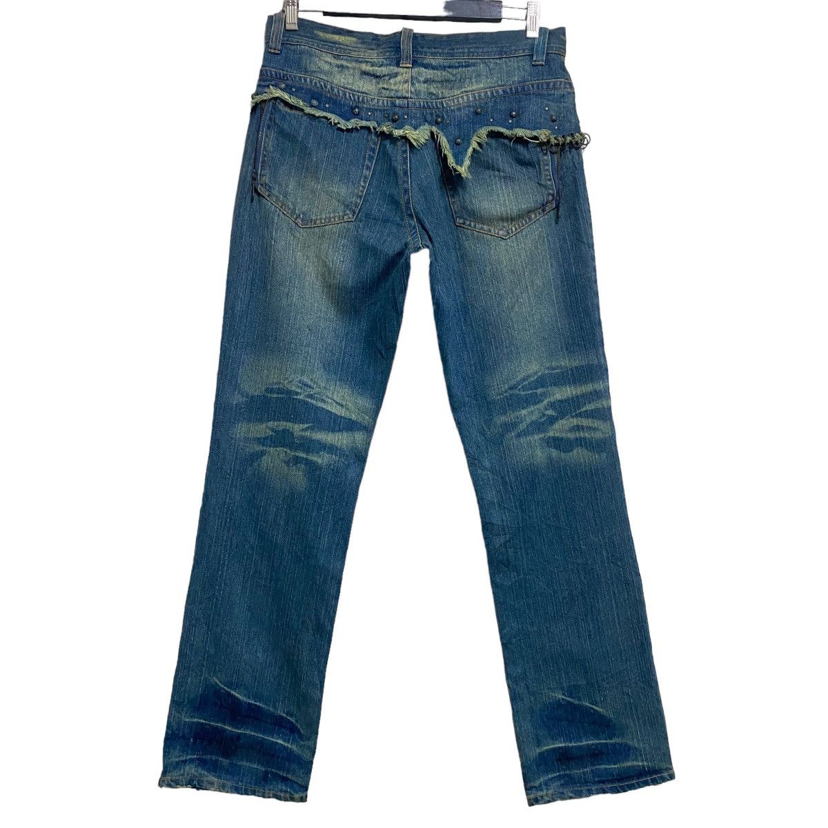 Japanese Brand Japanese Brand Gumu Denim Pierce Studded Ring Jeans Size US 33 - 2 Thumbnail