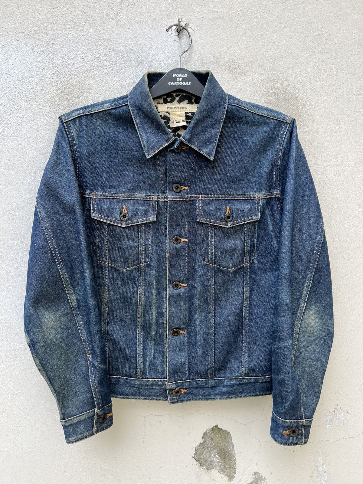 Wacko Maria Vintage Four Bars Japan Sun Fade Denim Type 3