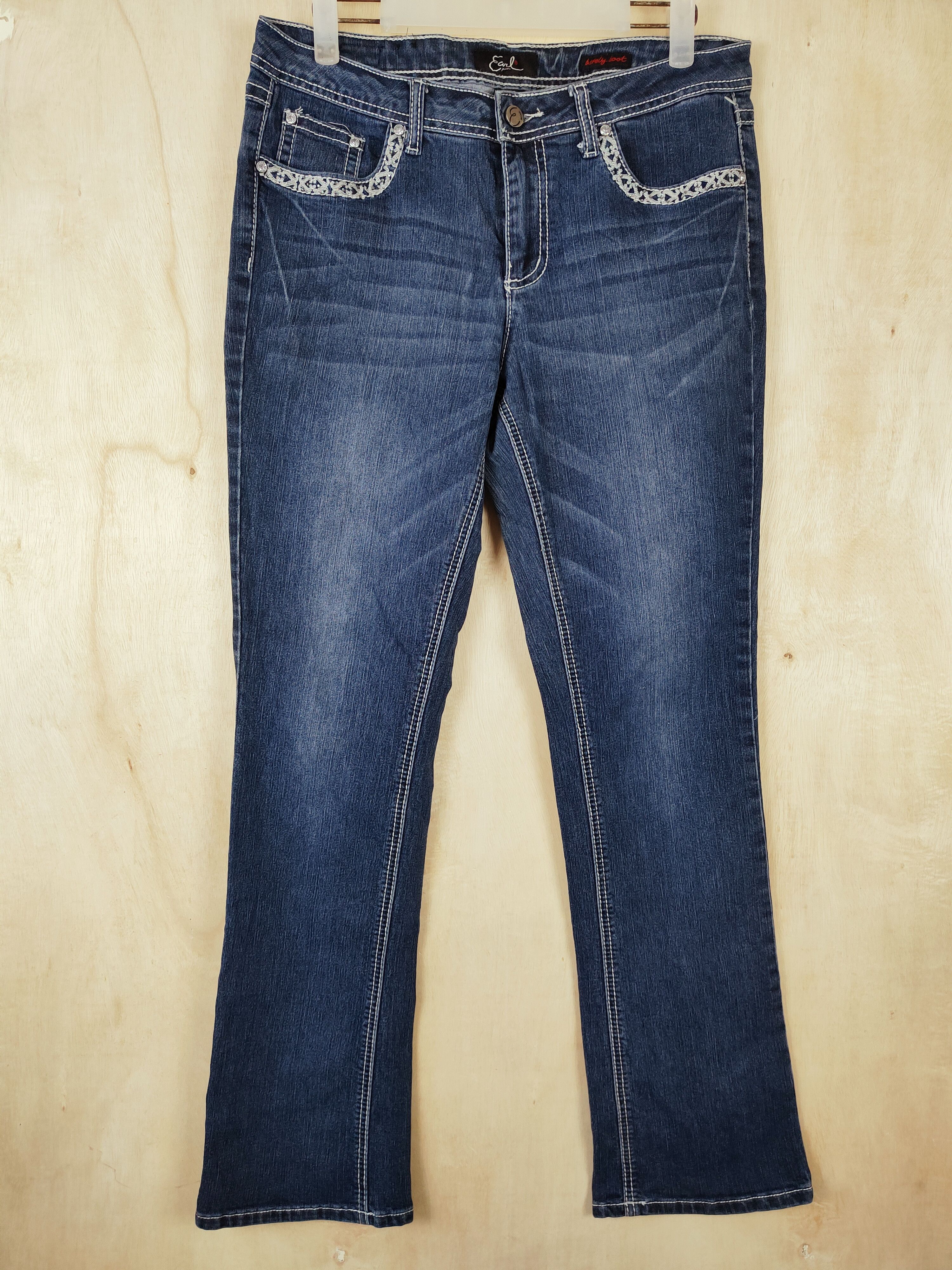 希少 LGB coating denim 30 Earl Jeans × Japanese Brand Earl Jean Dark Blue Faded Multi