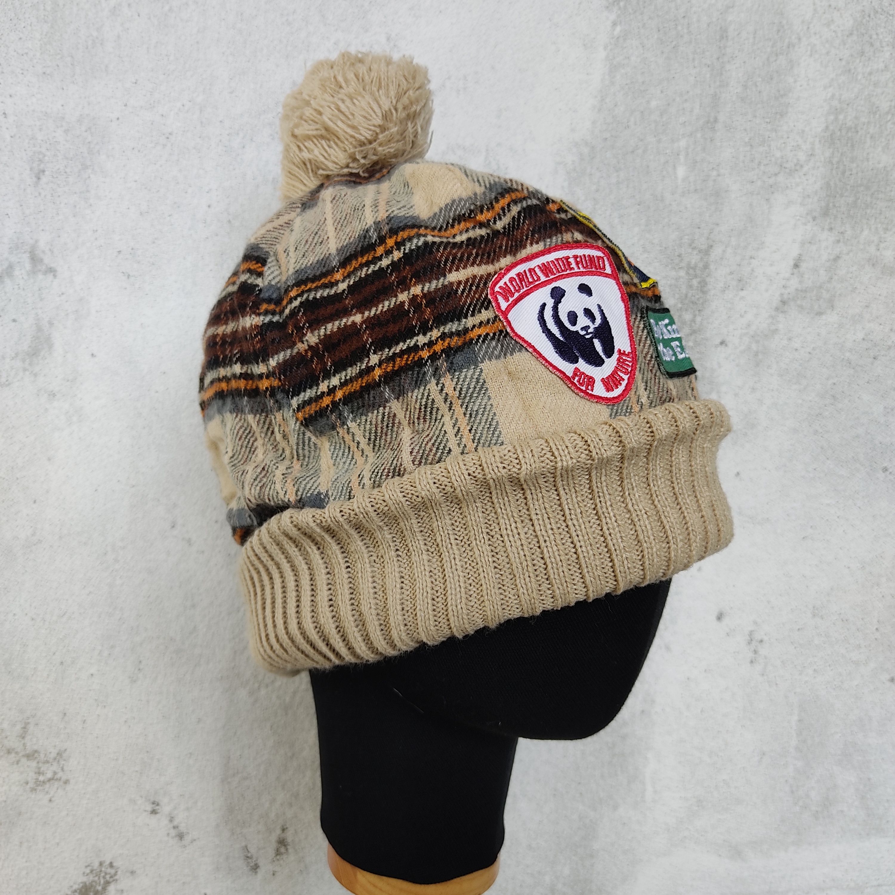 Vintage Beanie WWF For Nature ©1986 Panda Multi Patches Size ONE SIZE - 4 Thumbnail