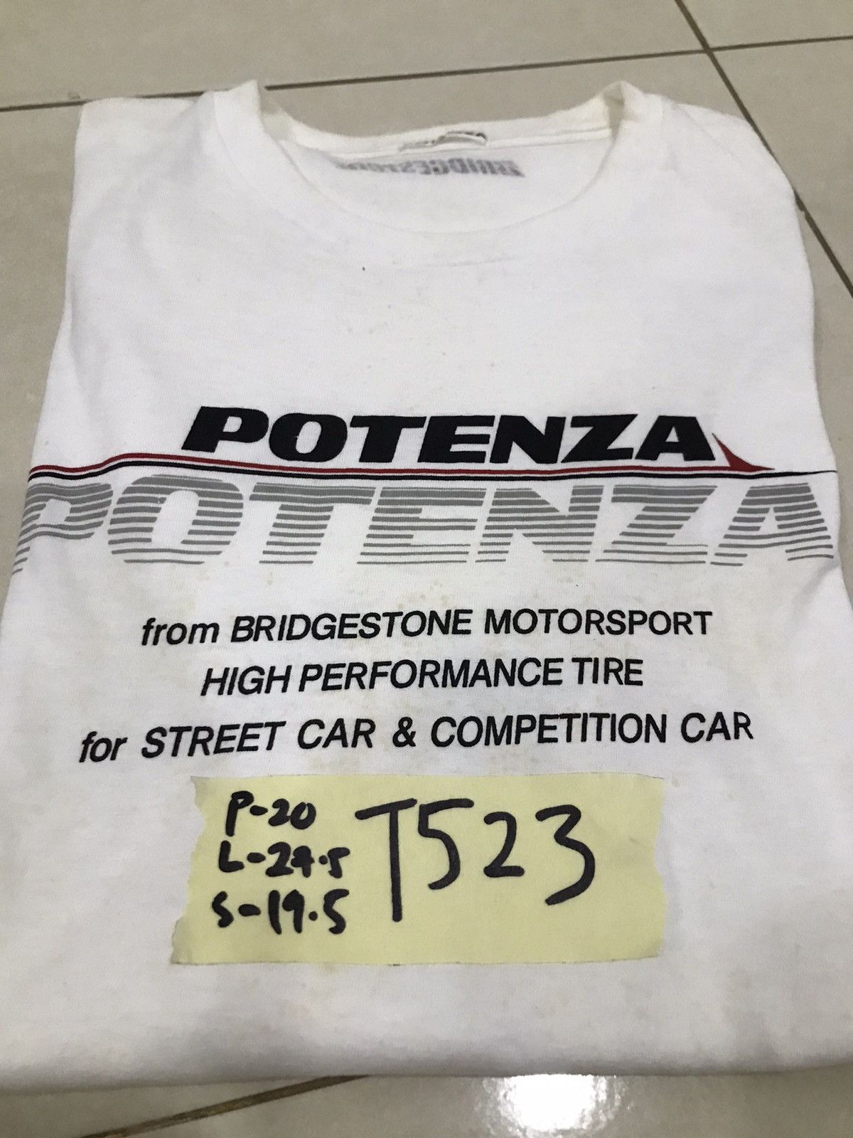 Gear for Sports Vintage Potenza Bridgestone motorsports Tshirt Size US M / EU 48-50 / 2 - 16 Thumbnail