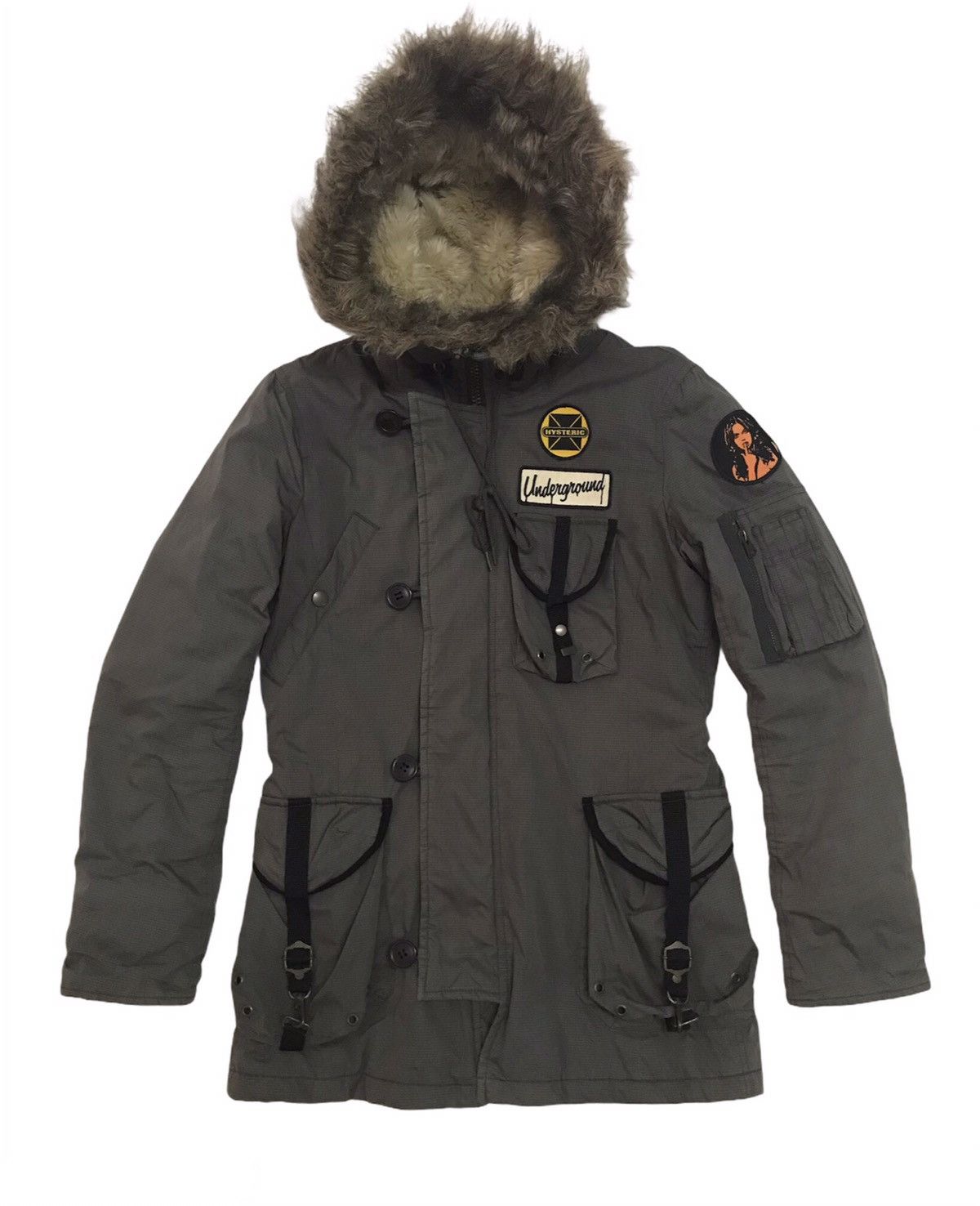 Hysteric Glamour Hysteric Glamour Underground Cargo Pockets Hooded Jacket Size US S / EU 44-46 / 1 - 1 Thumbnail