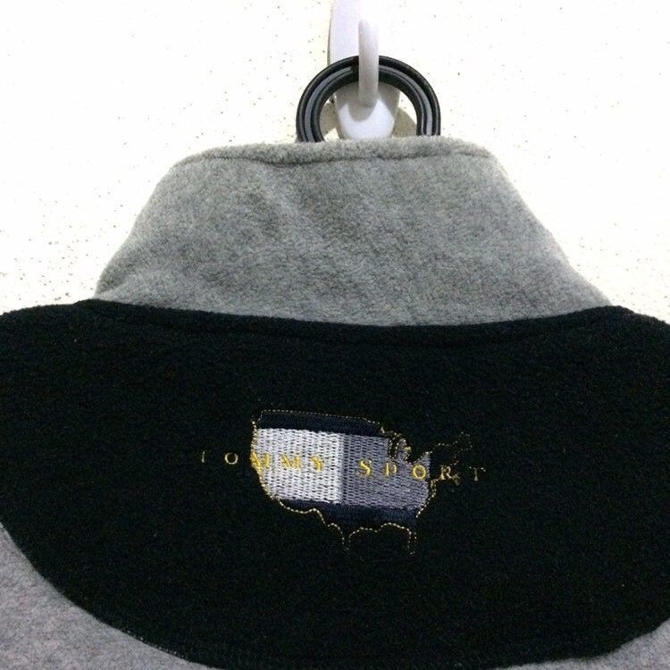 Tommy Hilfiger × Tommy Jeans Tommy Sport FLEECE Bomber Jacket Half Zipper Winter Sweater Size US L / EU 52-54 / 3 - 7 Thumbnail