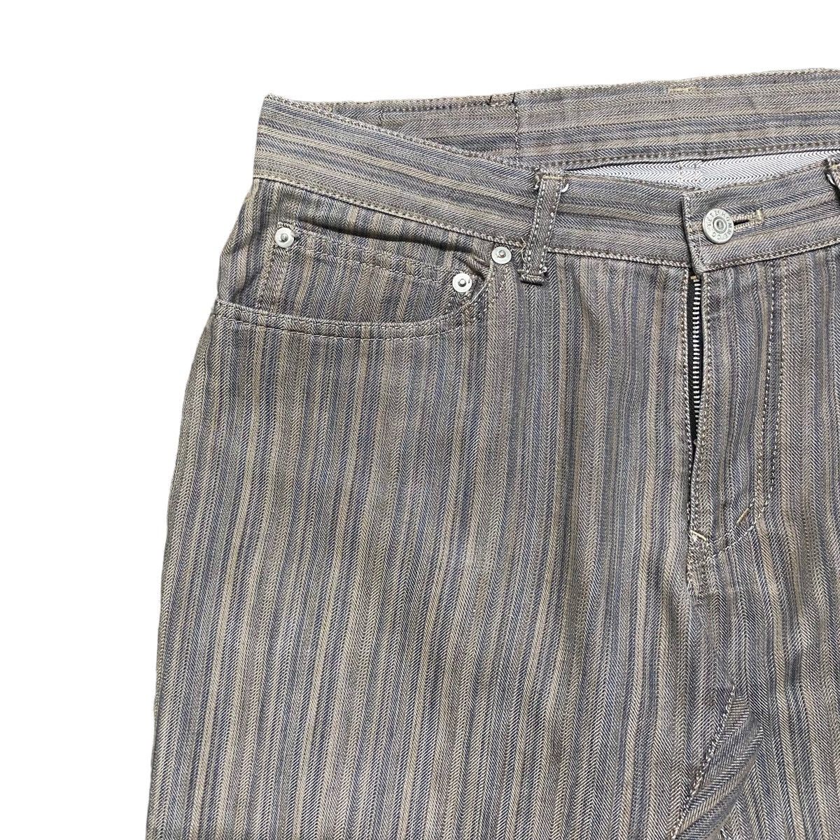 Japanese Brand Tete Homme Pinstriped Denim Flare Pants Size US 31 - 4 Thumbnail