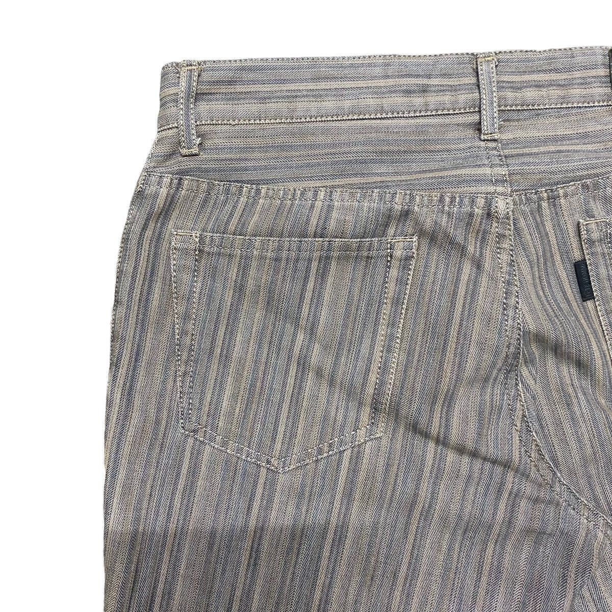 Japanese Brand Tete Homme Pinstriped Denim Flare Pants Size US 31 - 11 Thumbnail