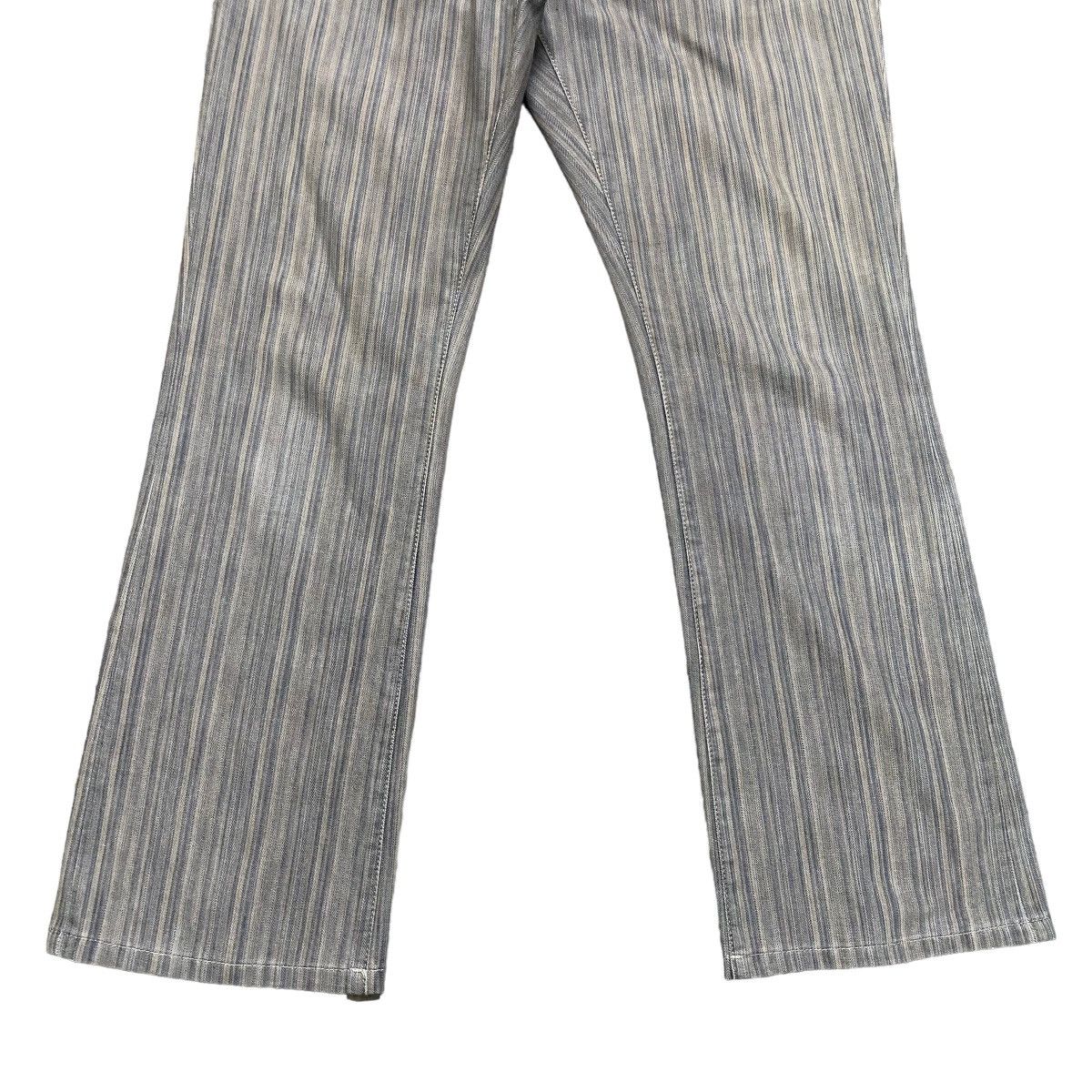 Japanese Brand Tete Homme Pinstriped Denim Flare Pants Size US 31 - 6 Thumbnail