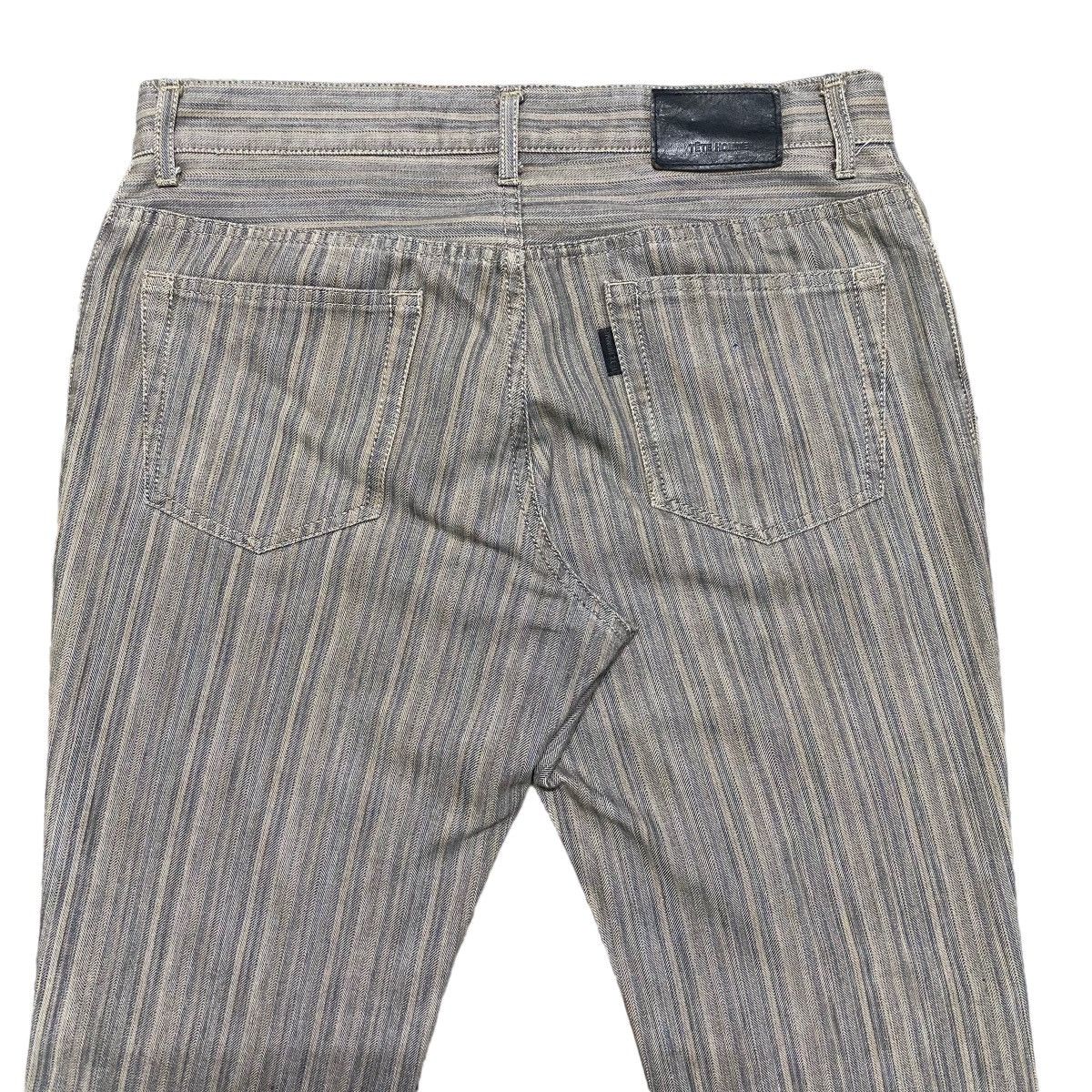 Japanese Brand Tete Homme Pinstriped Denim Flare Pants Size US 31 - 9 Thumbnail