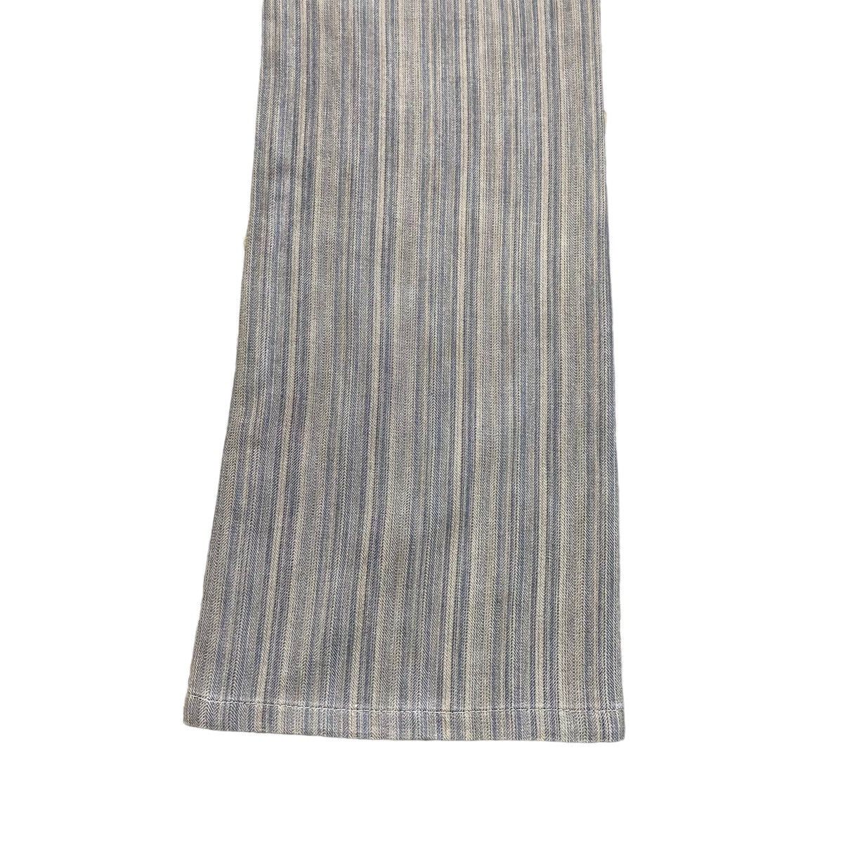Japanese Brand Tete Homme Pinstriped Denim Flare Pants Size US 31 - 14 Thumbnail