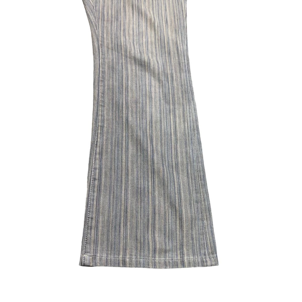 Japanese Brand Tete Homme Pinstriped Denim Flare Pants Size US 31 - 8 Thumbnail